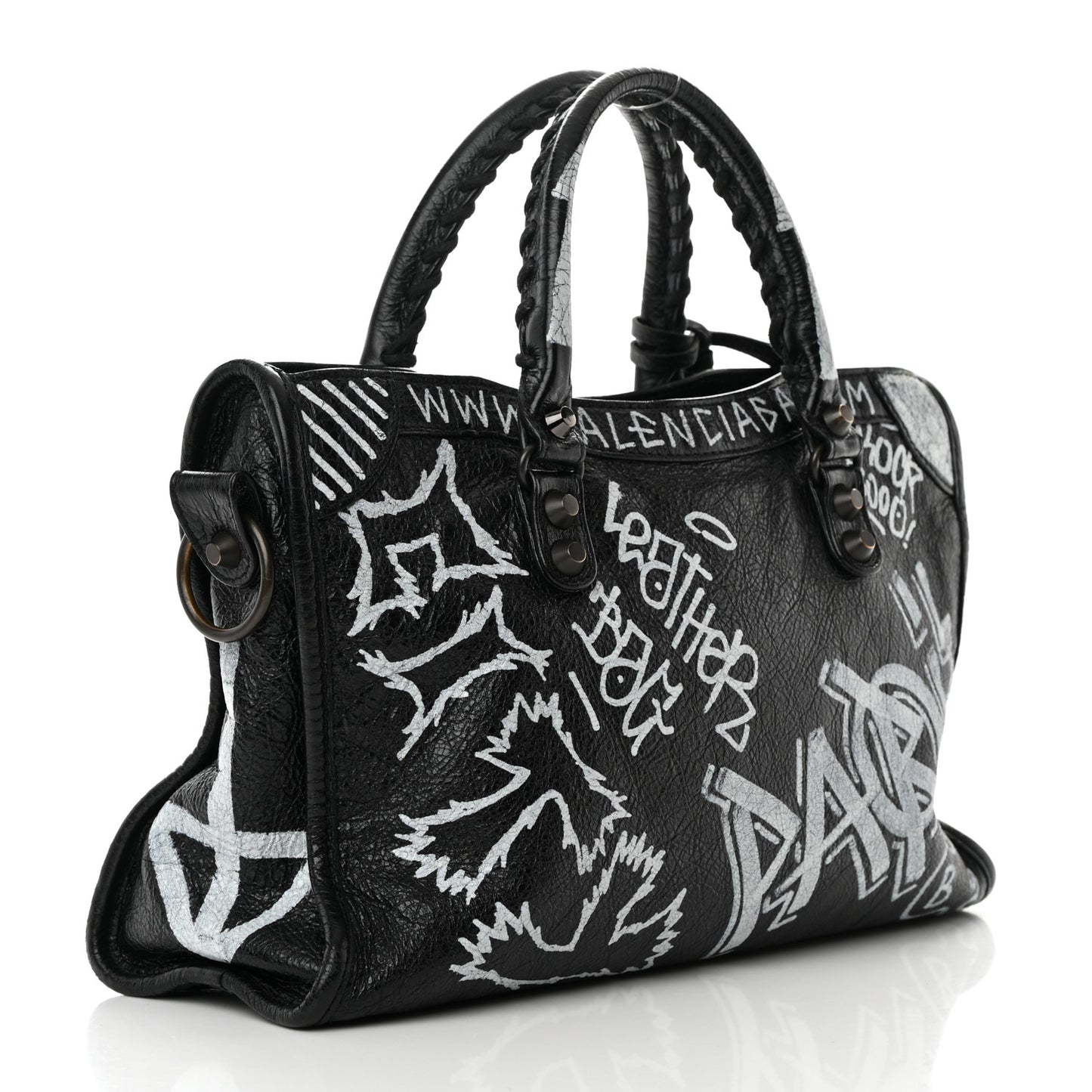 Agneau Classic Hardware Graffiti All Over S City Black
