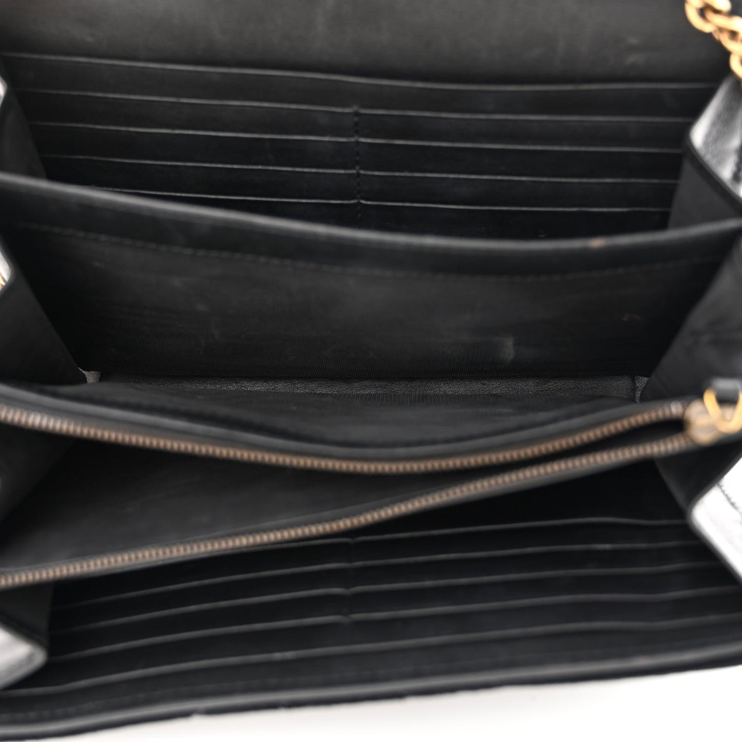Velvet Matelasse GG Marmont Chain Wallet Black