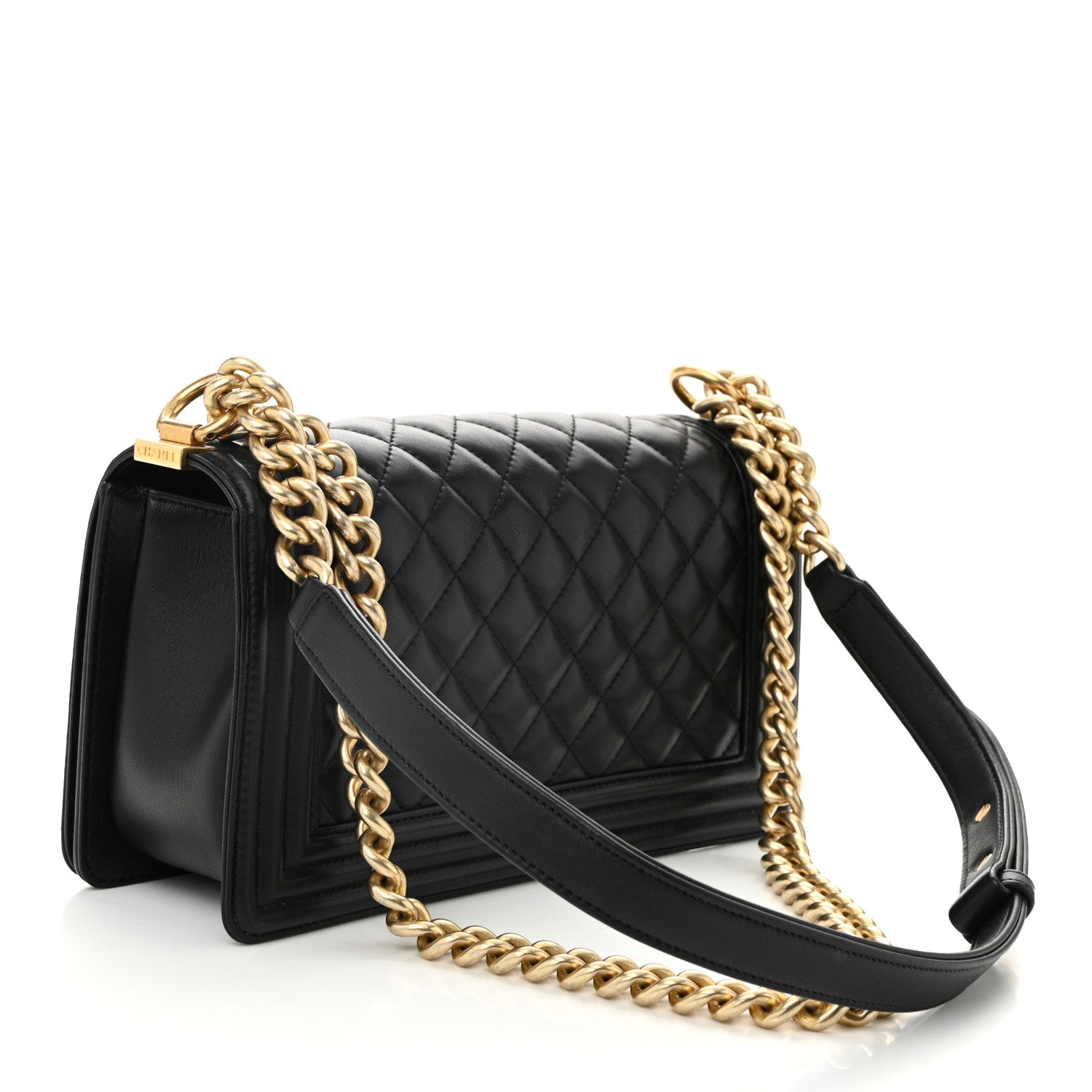 Chanel Lambskin Quilted Medium Boy Flap Black 3 of 10