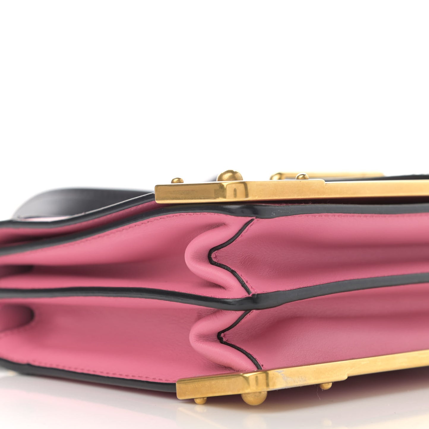 City Calf Saffiano Cahier Bag Fuxia Black