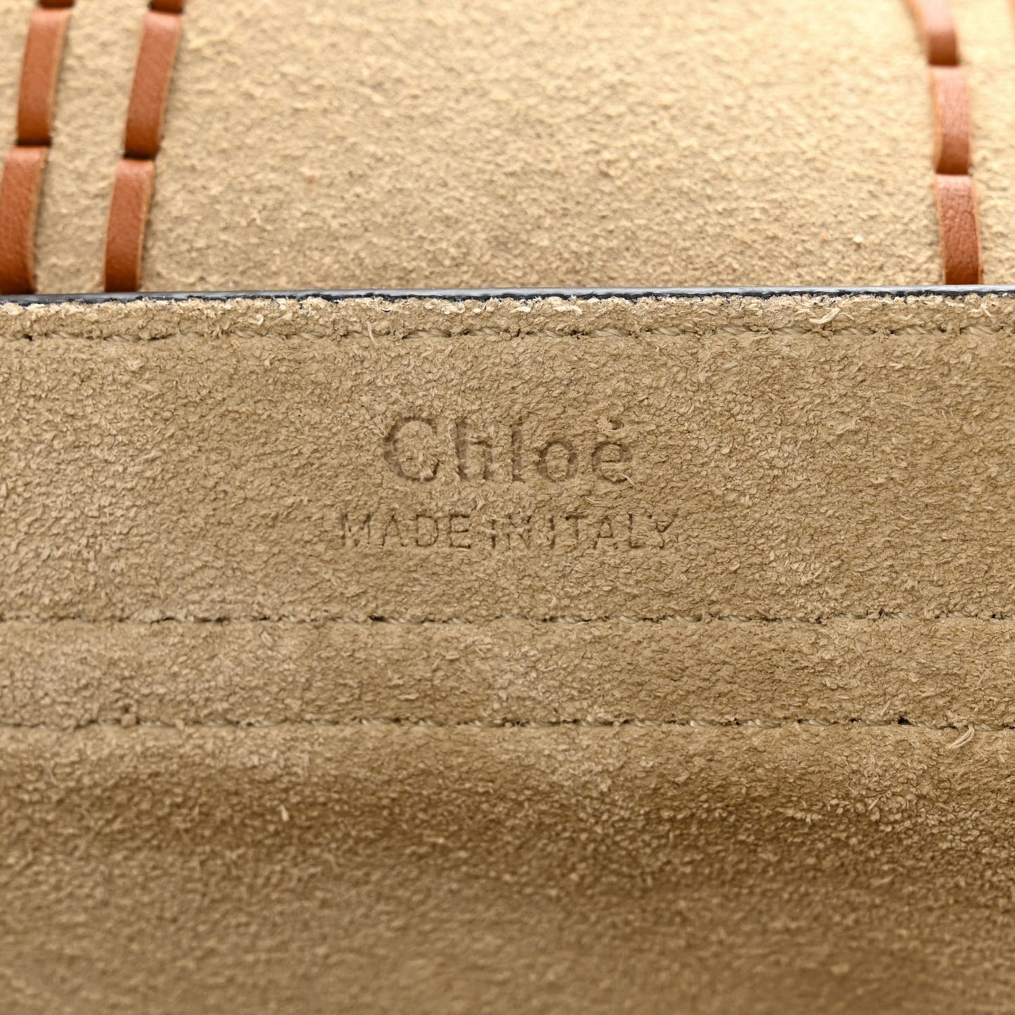 Suede Calfskin Braided Mini Hudson Shoulder Bag Caramel