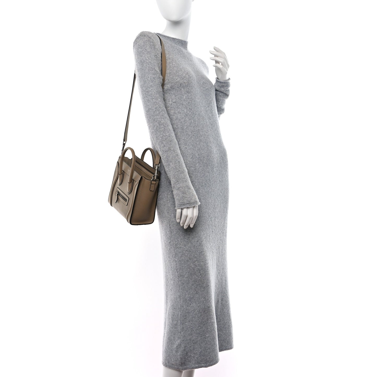 Drummed Calfskin Nano Luggage Dune