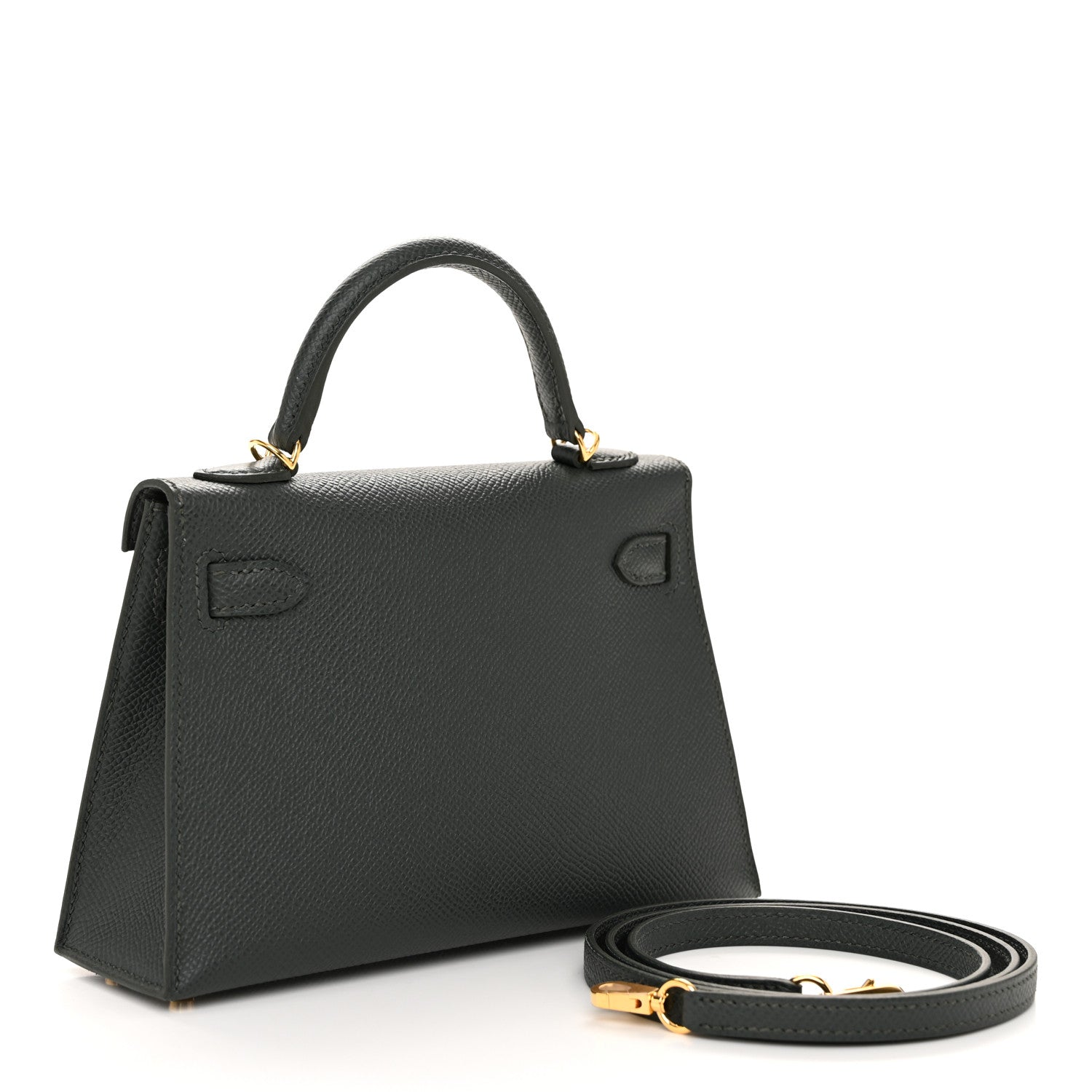 Hermes Epsom Mini Kelly Sellier 20 Vert Mangrove 3 of 10