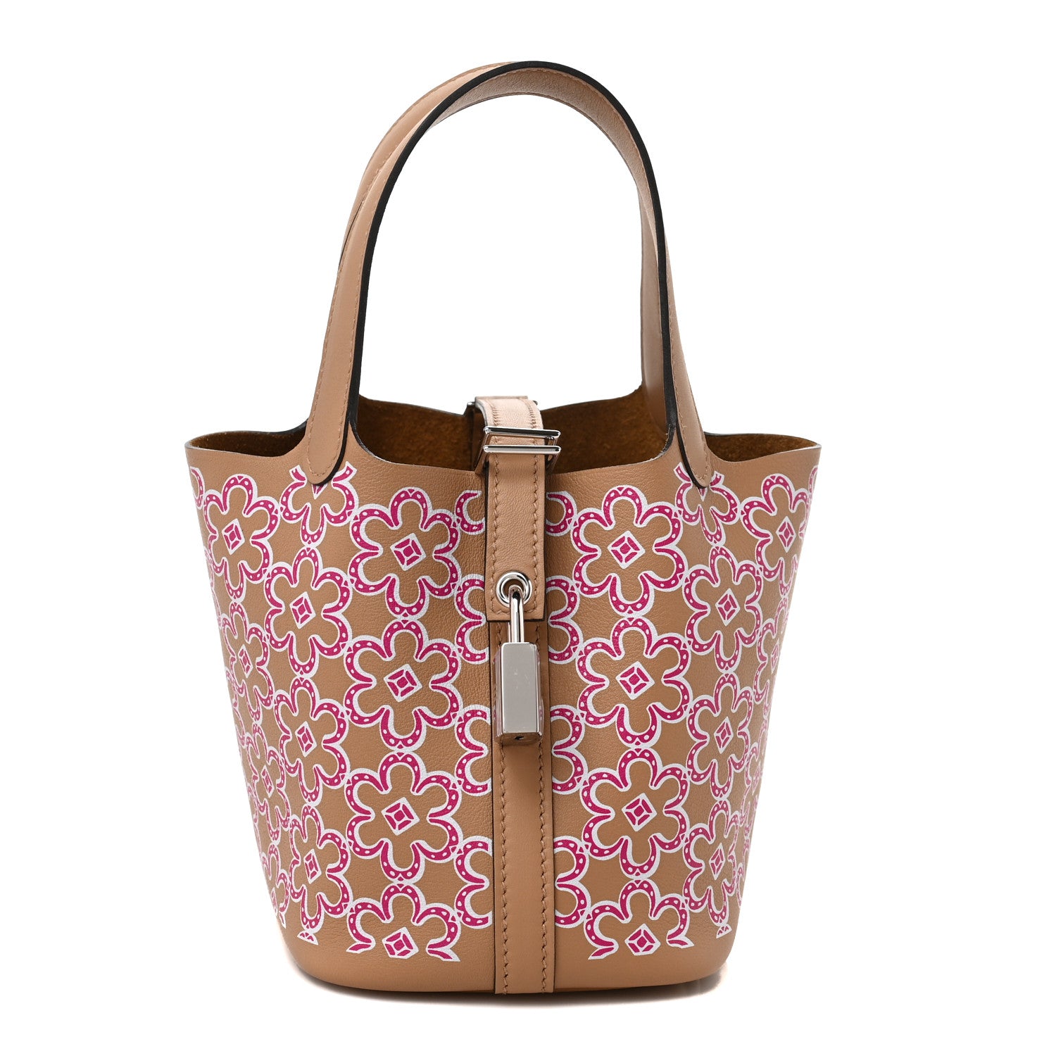 Hermes Swift Micro Lucky Daisy Picotin Lock Chai Rose White 1 of 9