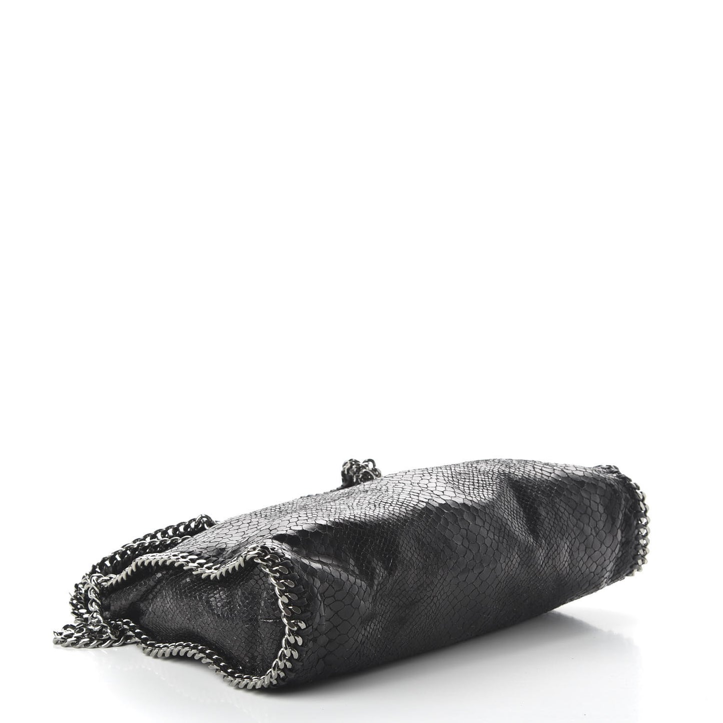 Eco Python Falabella Fold Over Tote Black