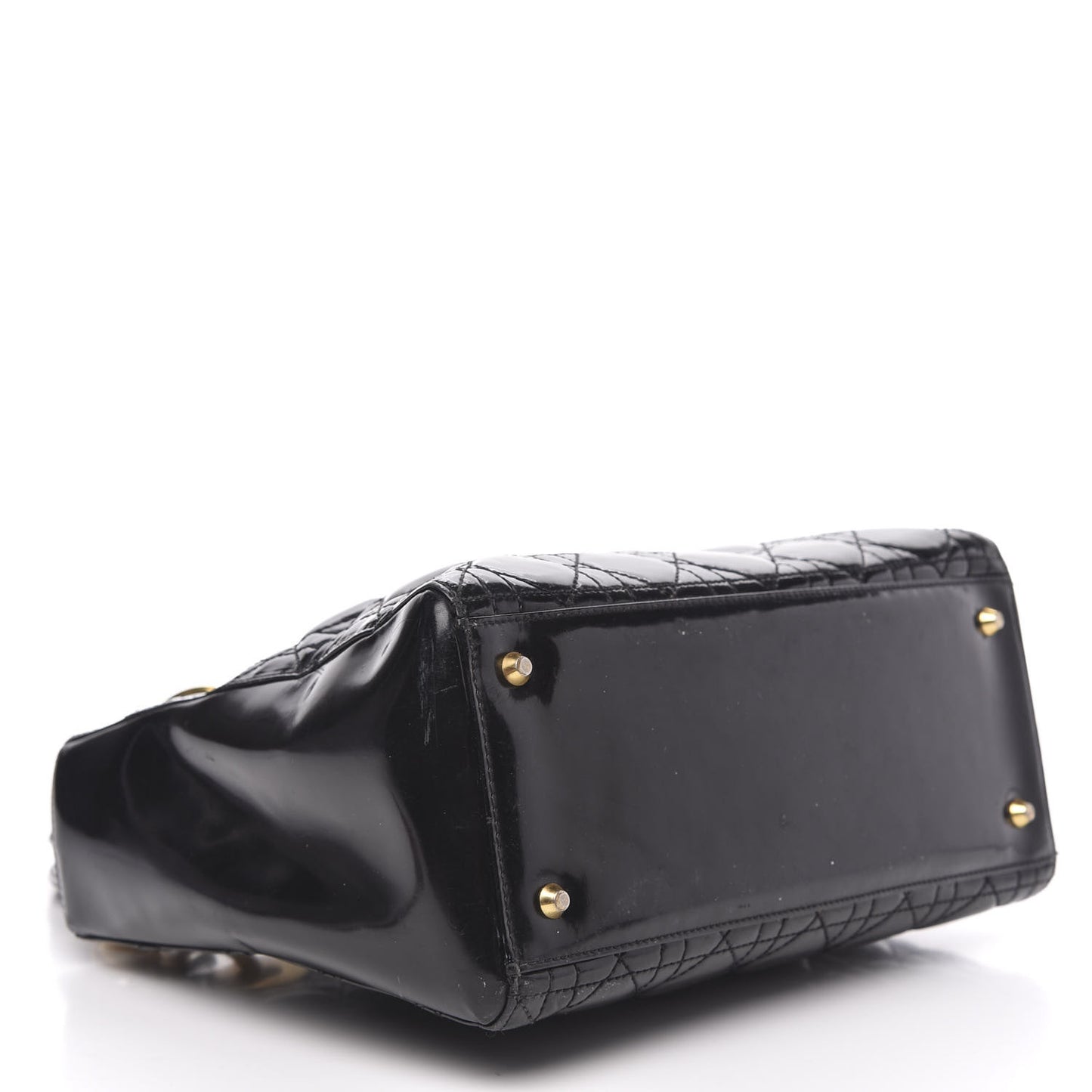 Patent Cannage Medium Lady Dior Black