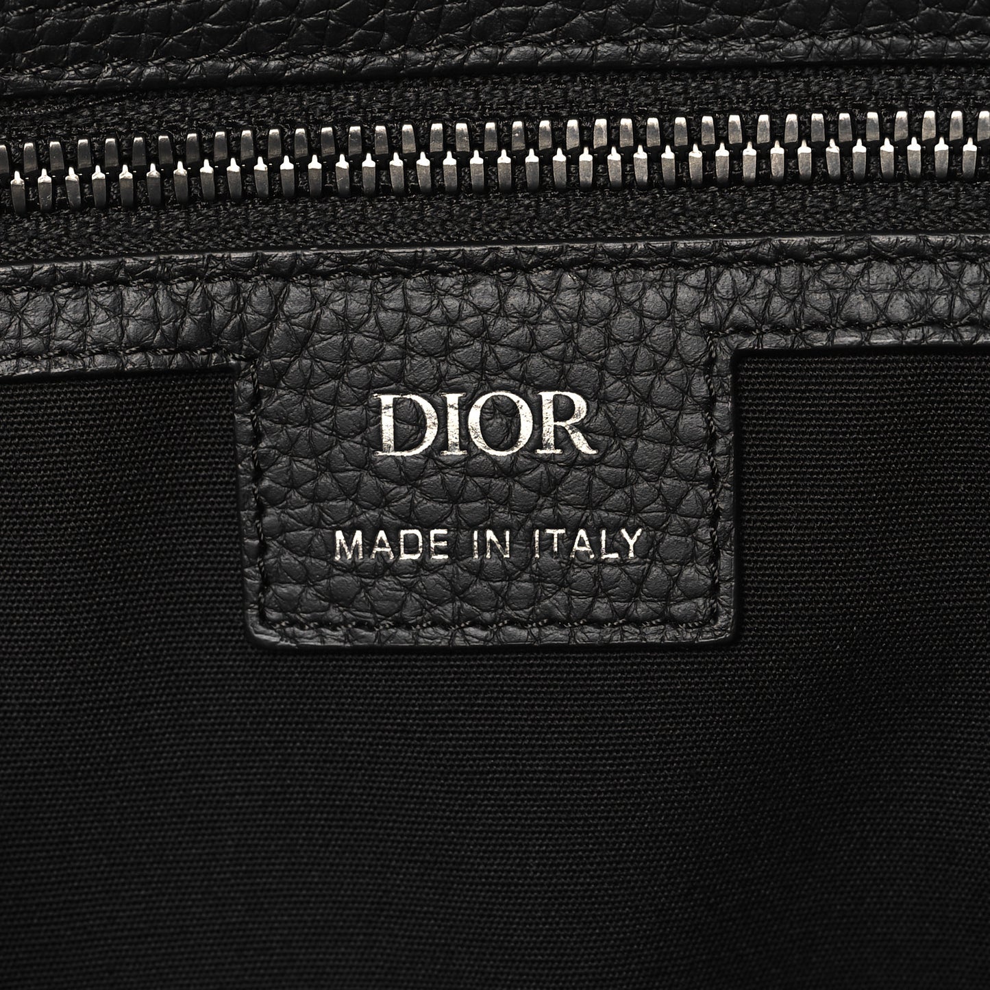 Grained Calfskin Embossed Dior Gravity Weekender 40 Black