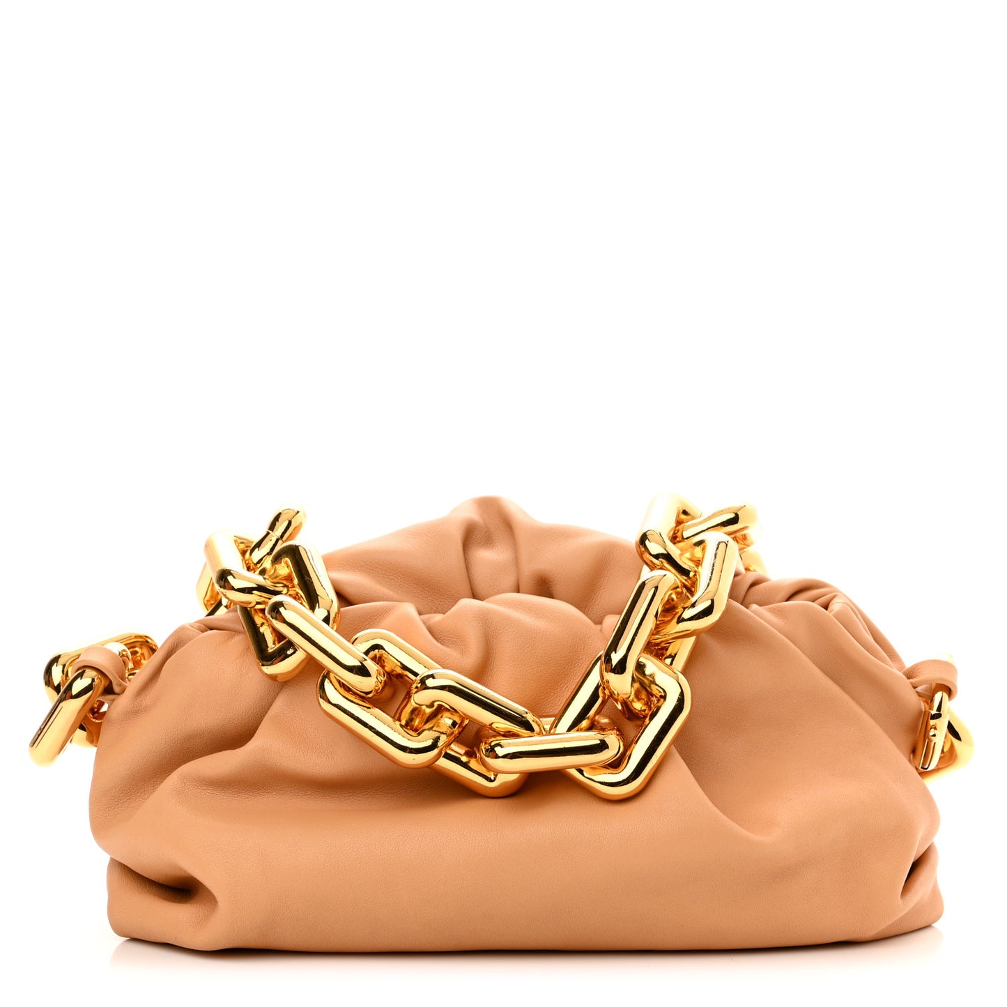 Calfskin Teen Chain Pouch Almond