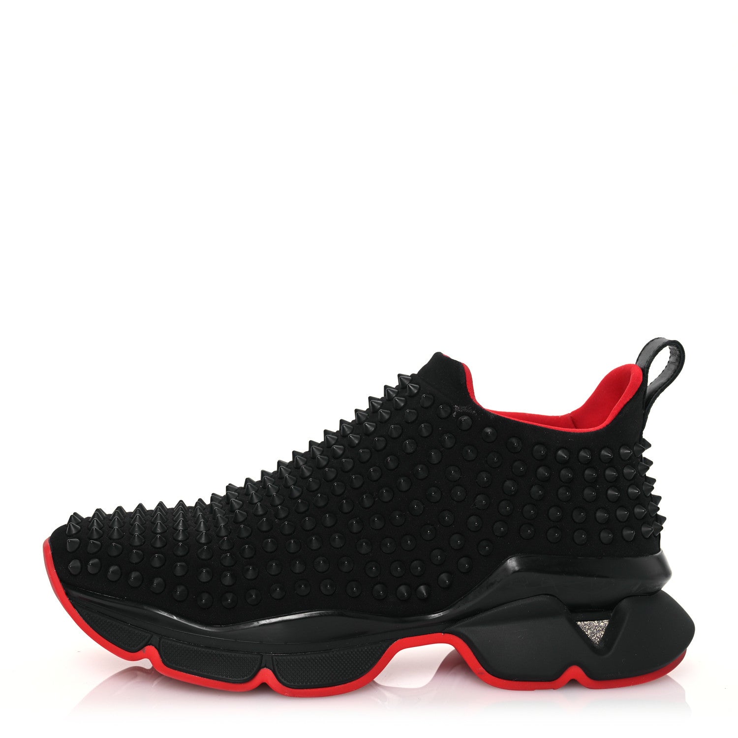Christian Louboutin Neoprene Spike Sock Donna Flat Sneakers 39.5 Black 1 of 12