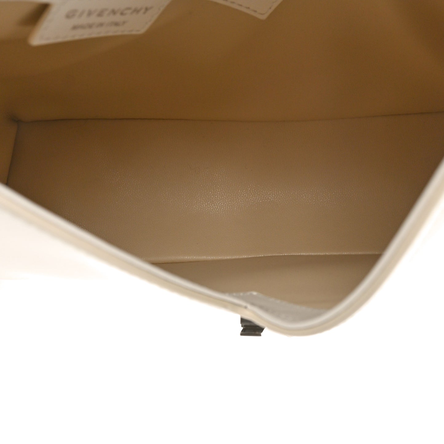 Box Calfskin Small Cut Out Shoulder Bag Ivory