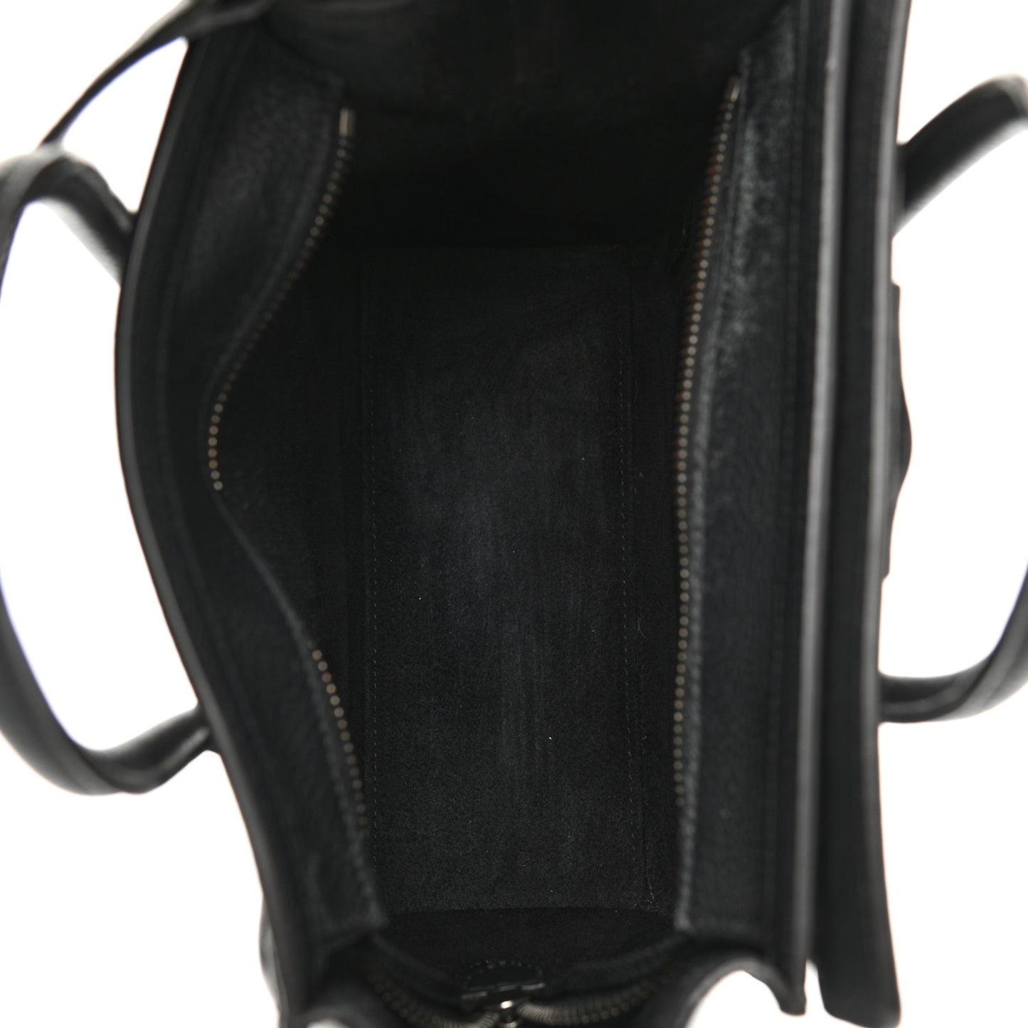 Drummed Calfskin Nano Luggage Black