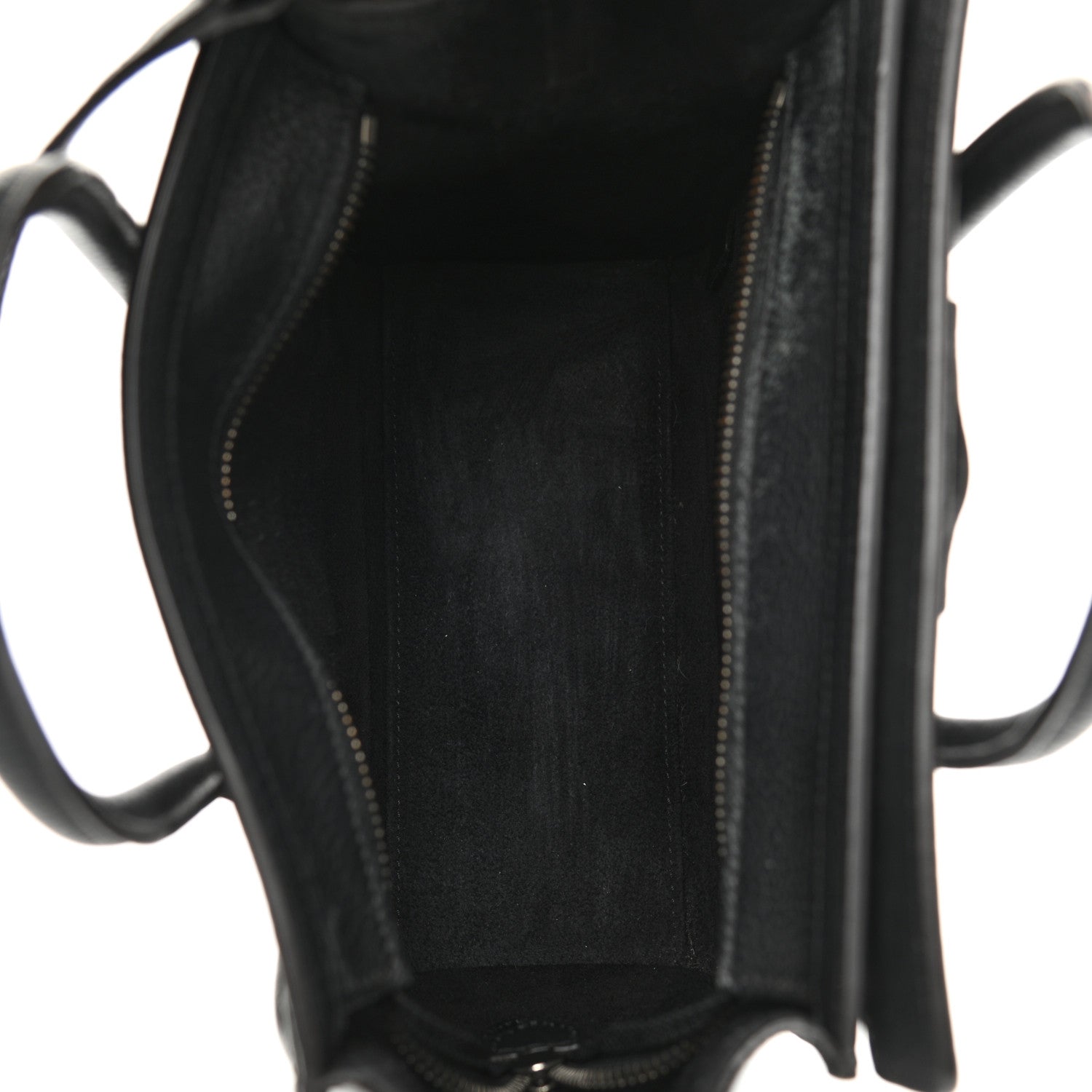 Celine Drummed Calfskin Nano Luggage Black 5 of 12