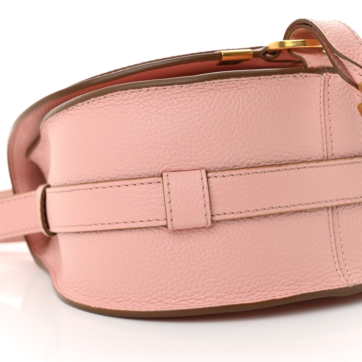 Chloe Grained Calfskin Small Marcie Saddle Bag Blossom Pink 9 of 12
