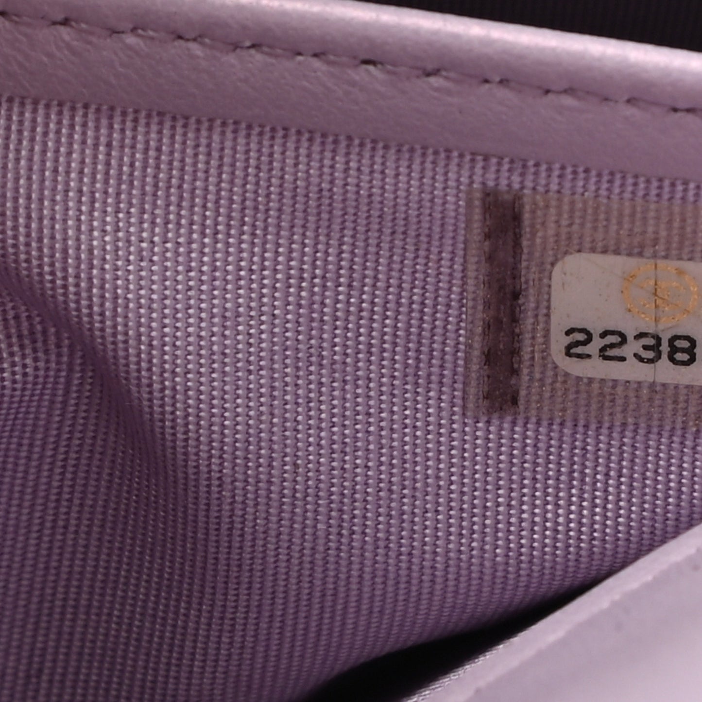 Patent Calfskin Quilted Boy Flap Wallet Light Purple