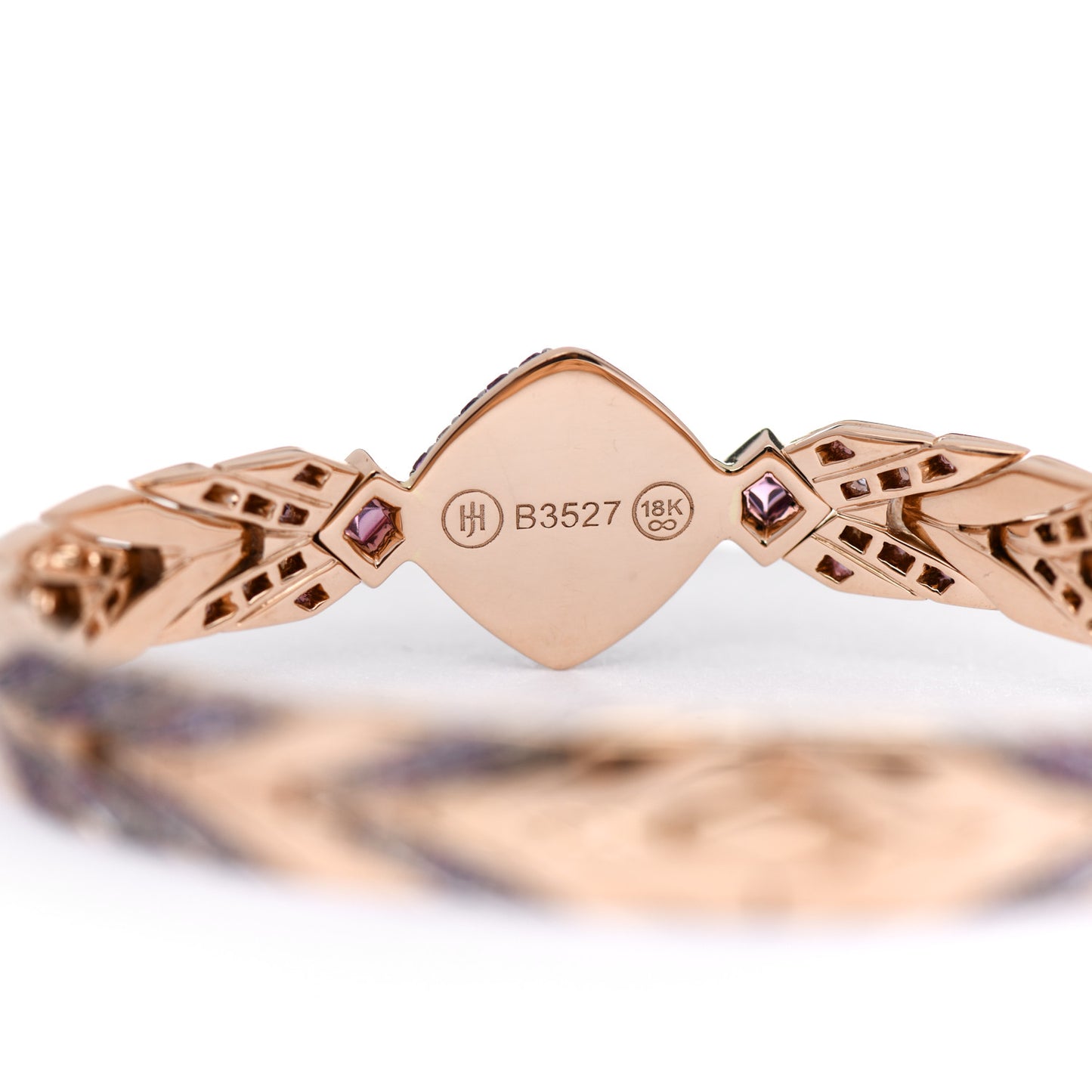 18K Rose Gold Diamond Multi-Gemstone Cinta Bracelet