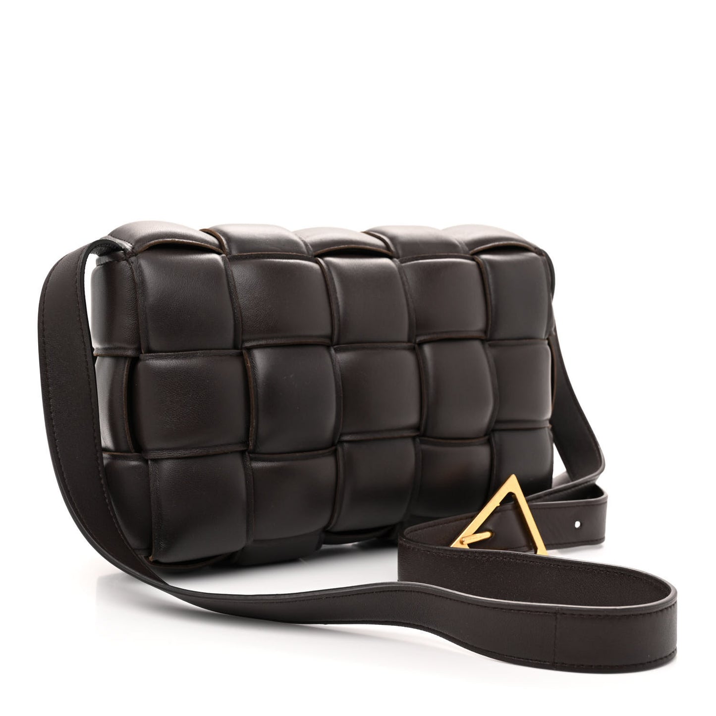 Nappa Maxi Intrecciato Padded Cassette Crossbody Bag Fondente