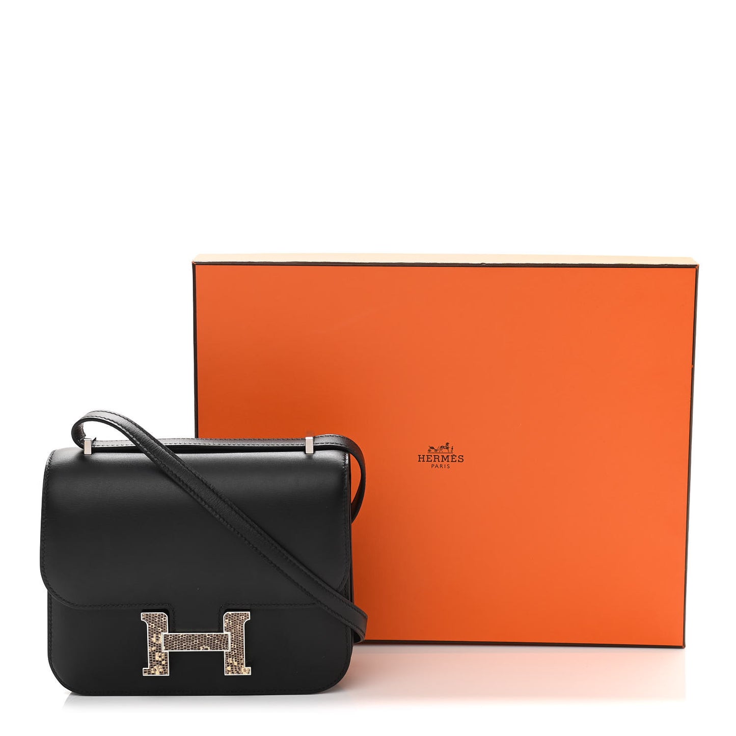 Veau Monsieur Lizard Constance 18 Black Ombre