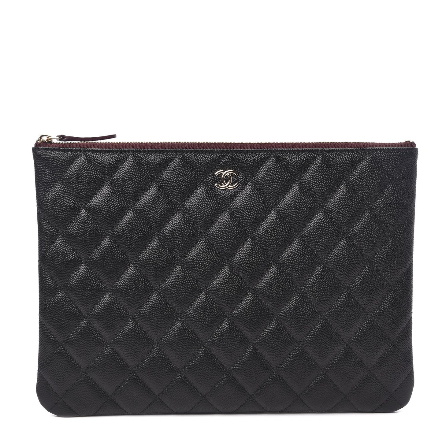 Caviar Quilted Medium Cosmetic Case Black