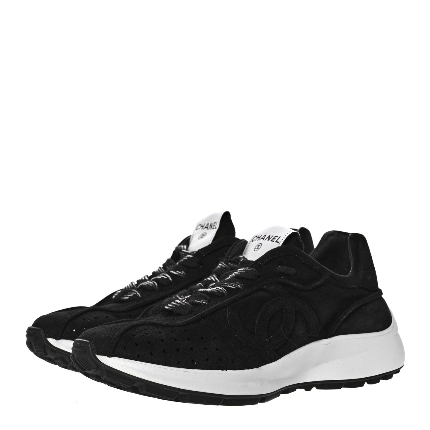 Suede Goatskin CC Sneakers 36.5 Black