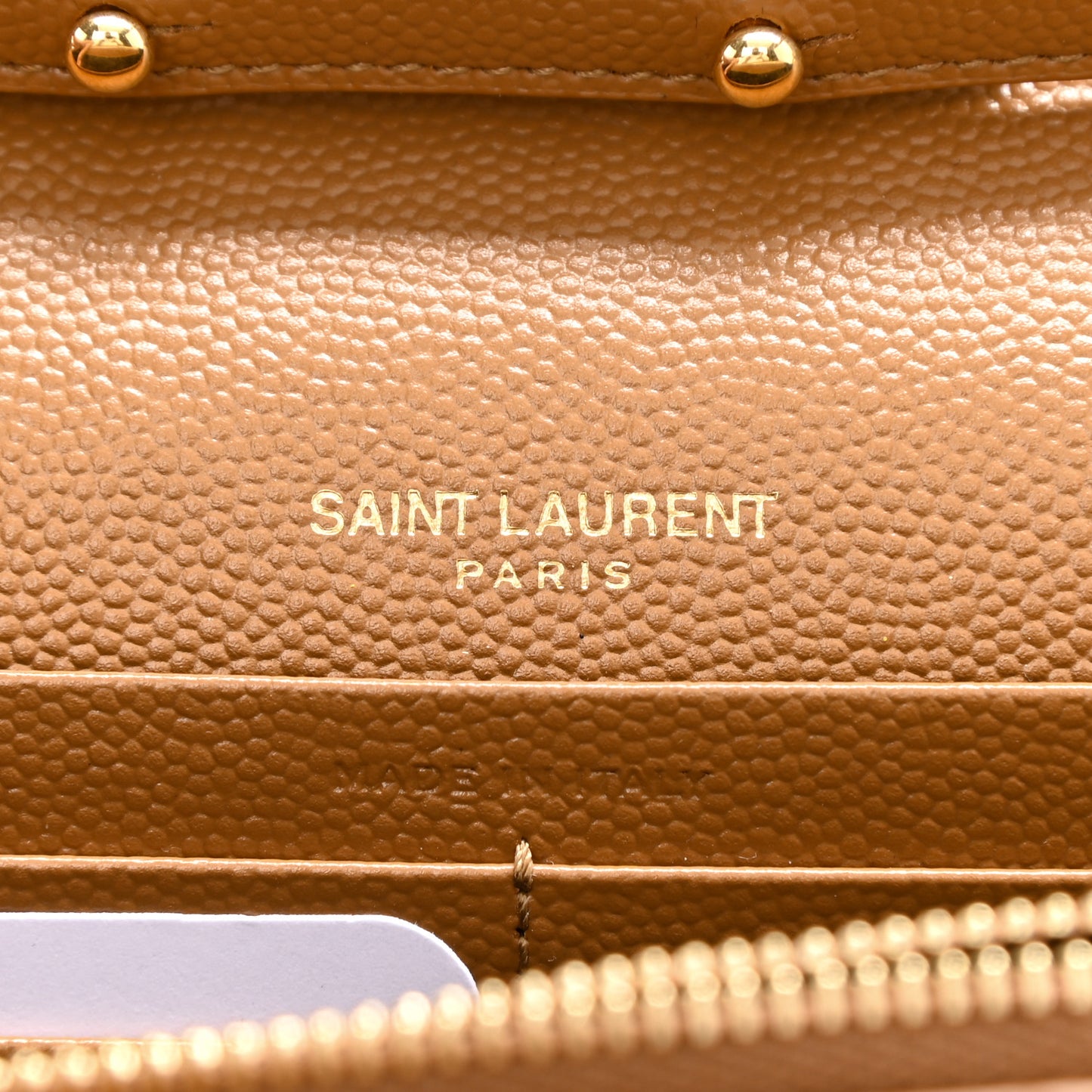 Grain De Poudre Matelasse Chevron Monogram Chain Wallet Dark Natural