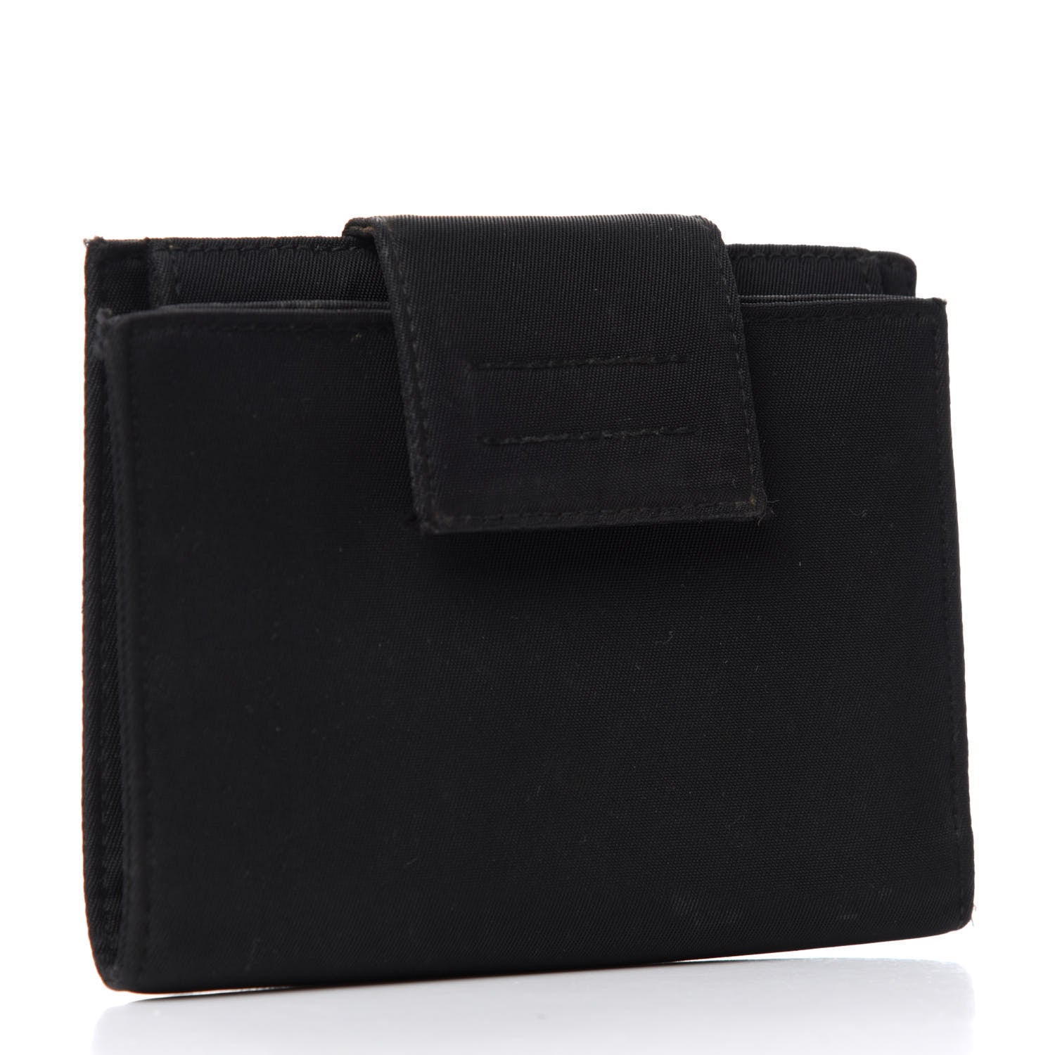Prada Tessuto Nylon French Wallet Black 3 of 7