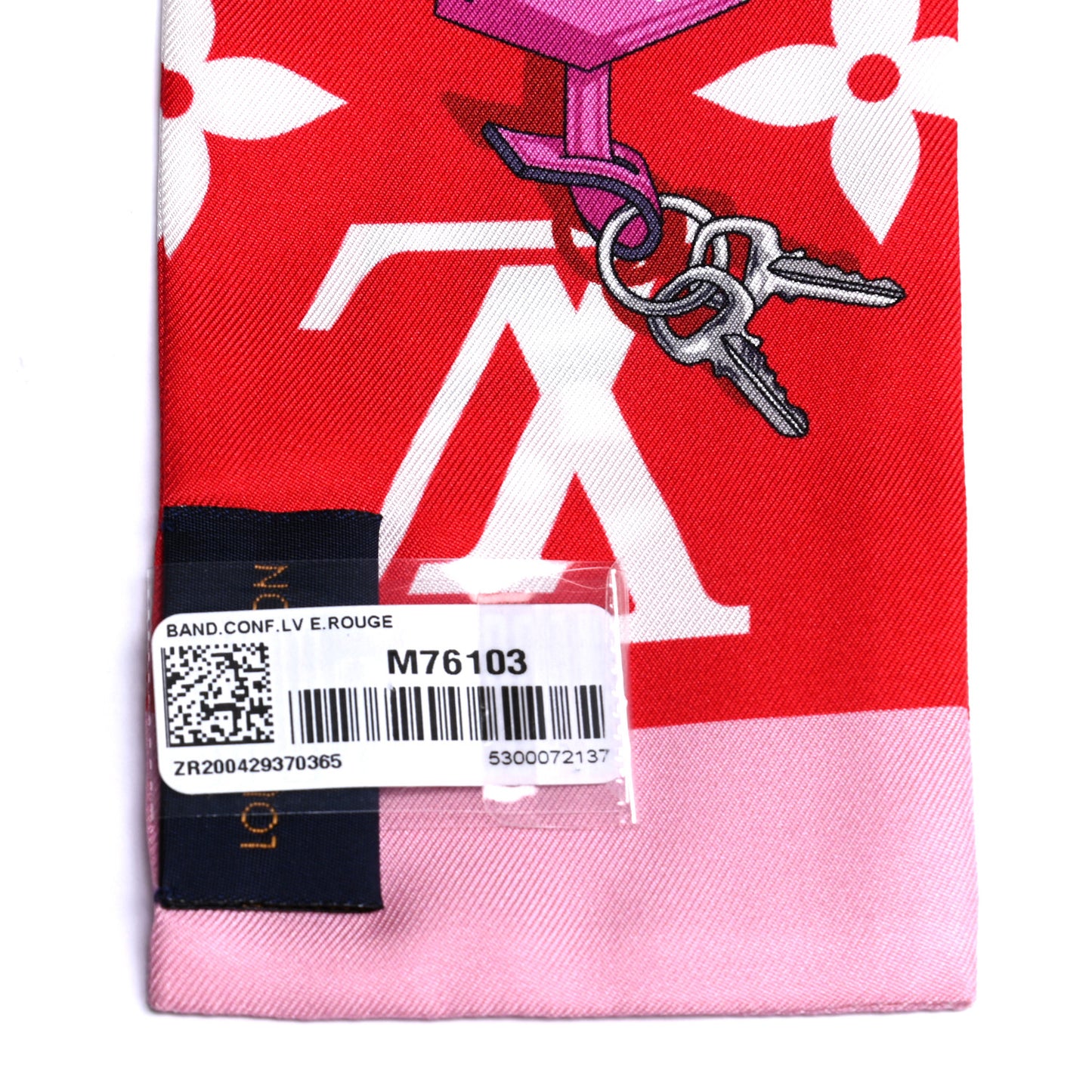 Silk Monogram Giant Confidential Bandeau Red