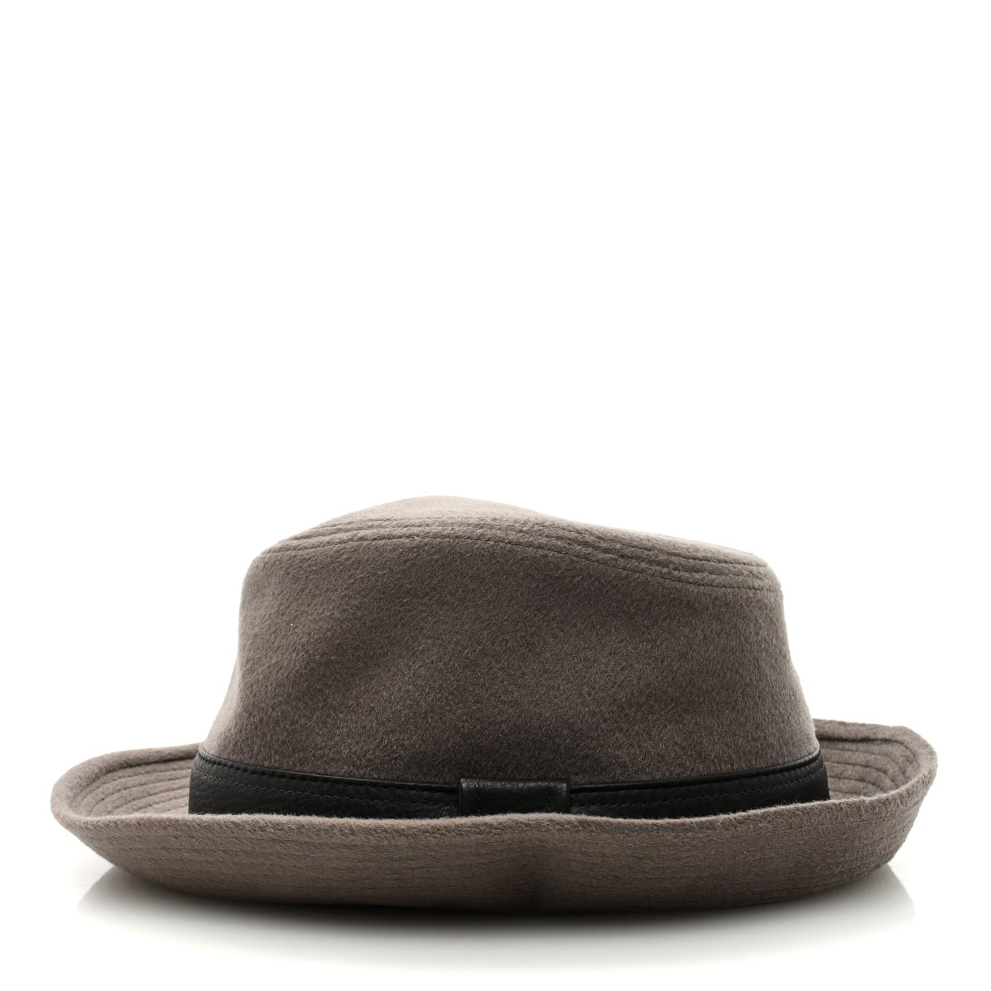 Cashmere Deerskin Funk Drap Hat 58 Ecorce Marron