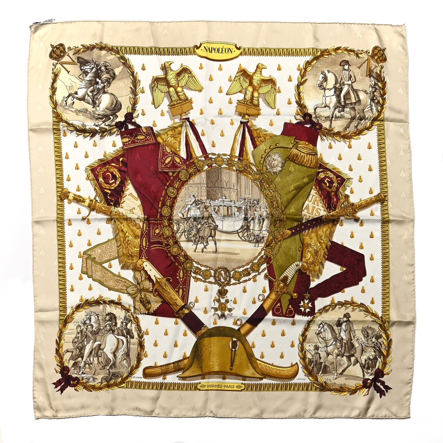 Hermes Silk Napoleon Scarf 90 1 of 5