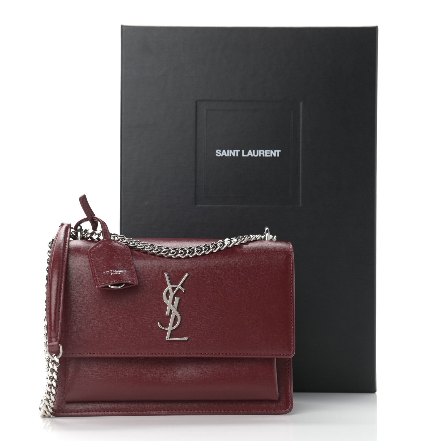 Saint Laurent Calfskin Medium Monogram Sunset Pallisandre 11 of 11