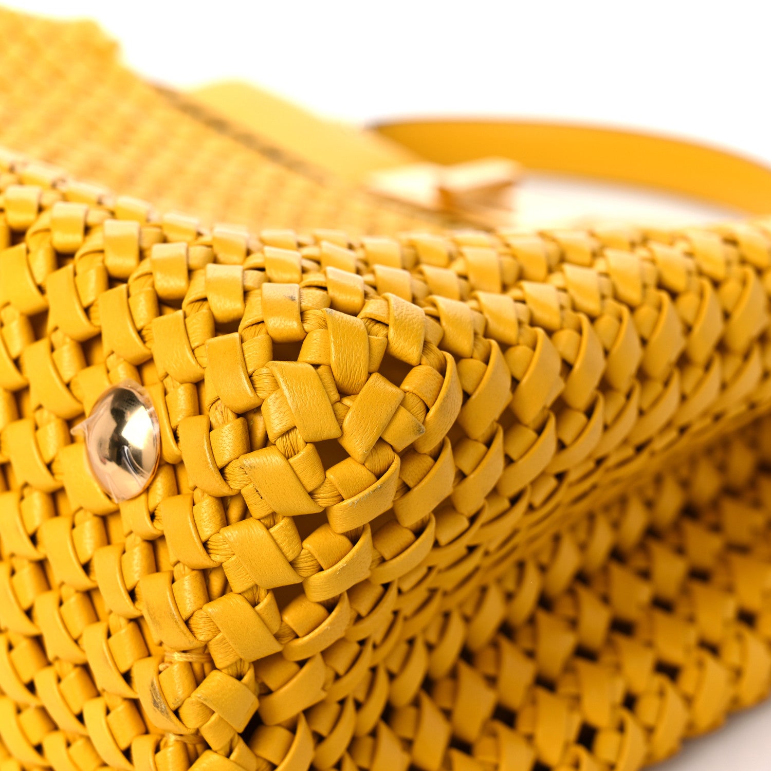 Fendi Nappa Matisse Intreccio Medium Peekaboo Iconic Satchel Mimosa 11 of 17