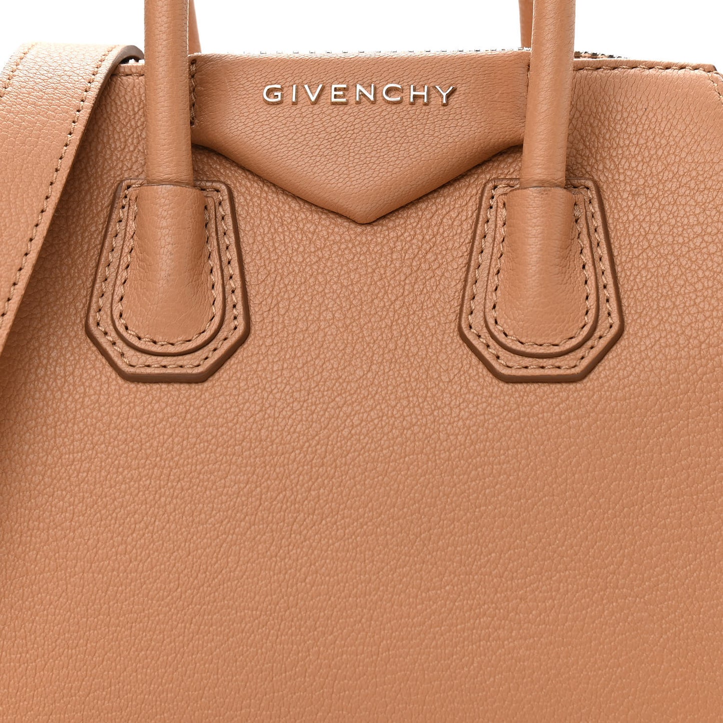 Sugar Goatskin Mini Antigona Medium Beige