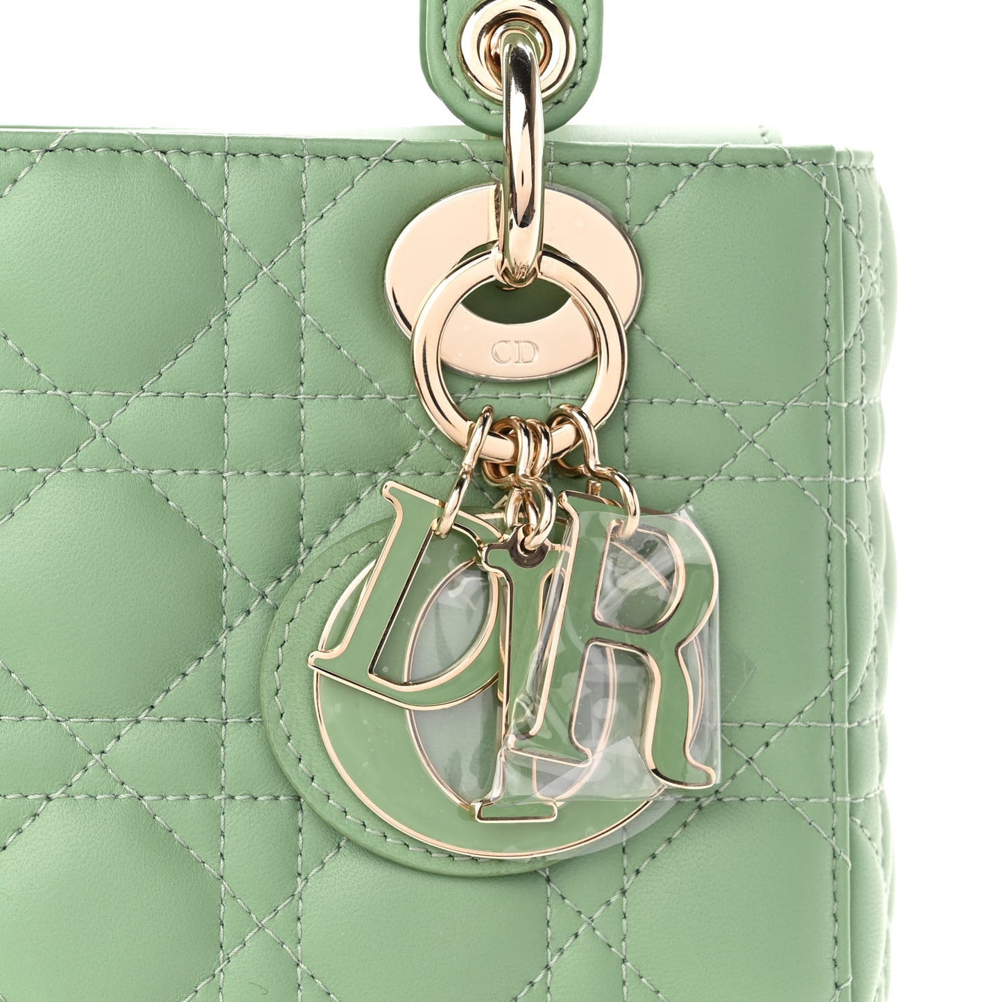Lambskin Cannage Small My ABCDior Lady Dior Green