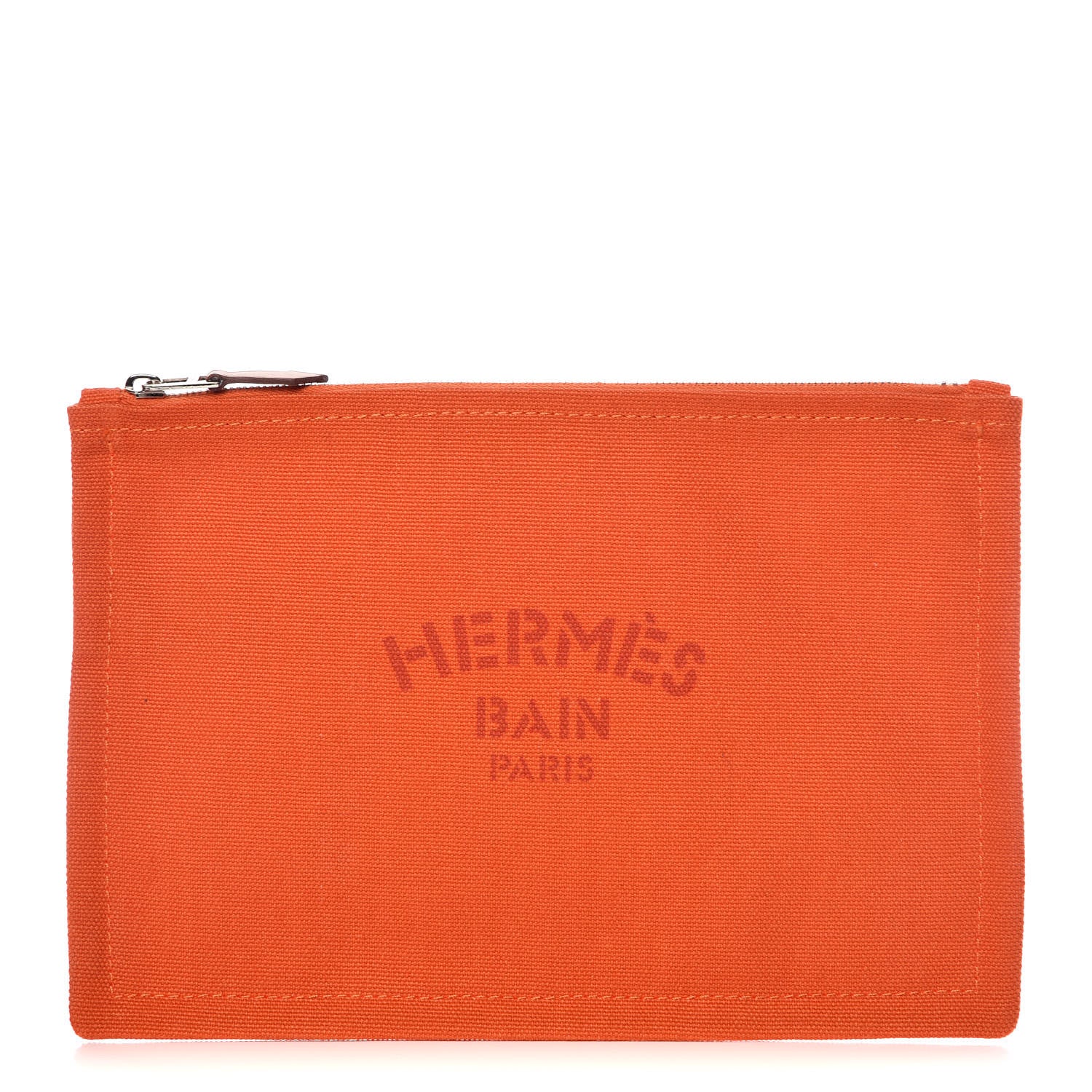 Hermes Toile Flat Yachting Pouch PM Orange 380973 – FASHIONPHILE