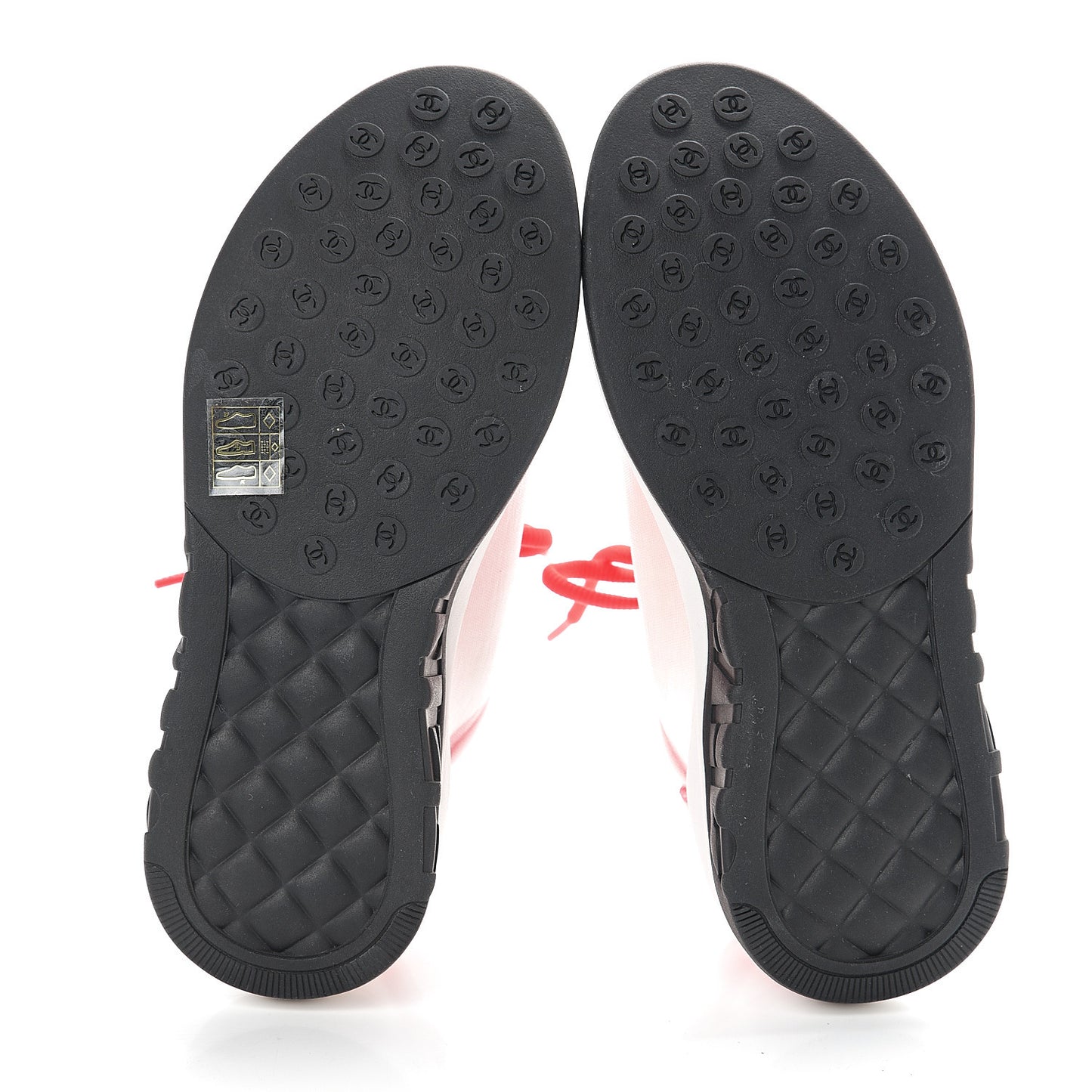 Lycra Fabric CC Sneakers 36.5 White Red