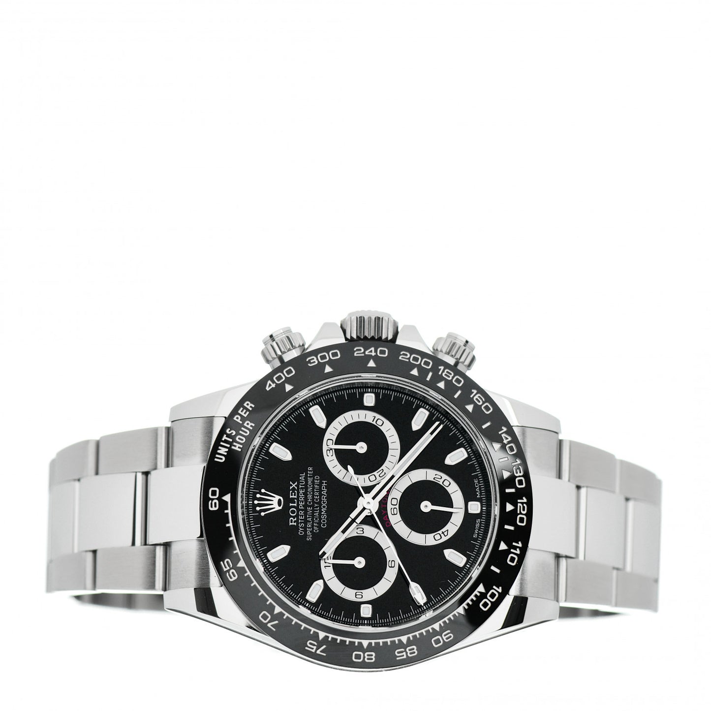 Stainless Steel 40mm Oyster Perpetual Cosmograph Daytona Watch Black 116500LN