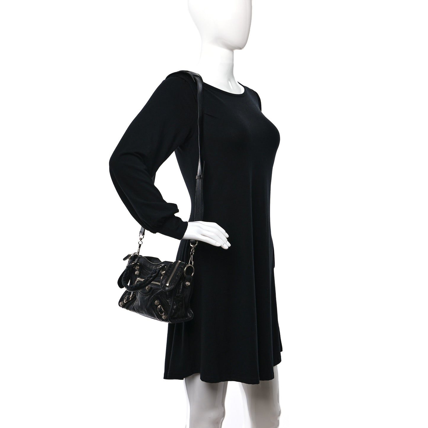 Agneau Giant 12 Silver Hardware Mini City Black