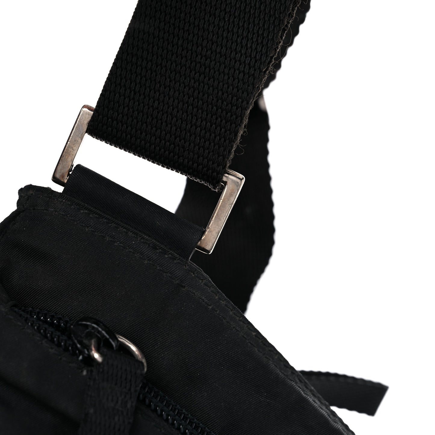 Nylon Vela Flat Messenger Bag Black