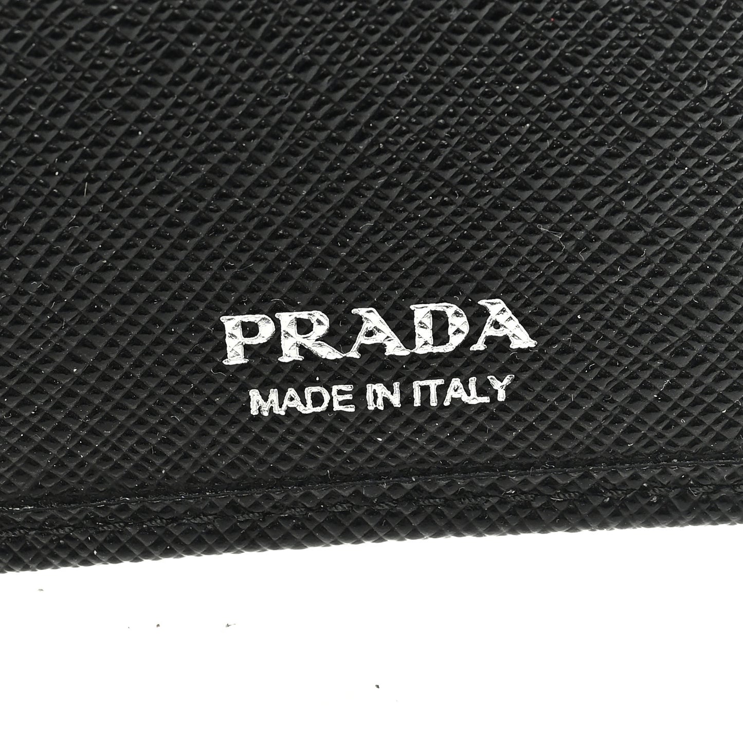 Saffiano Metal Large Zip Wallet Black