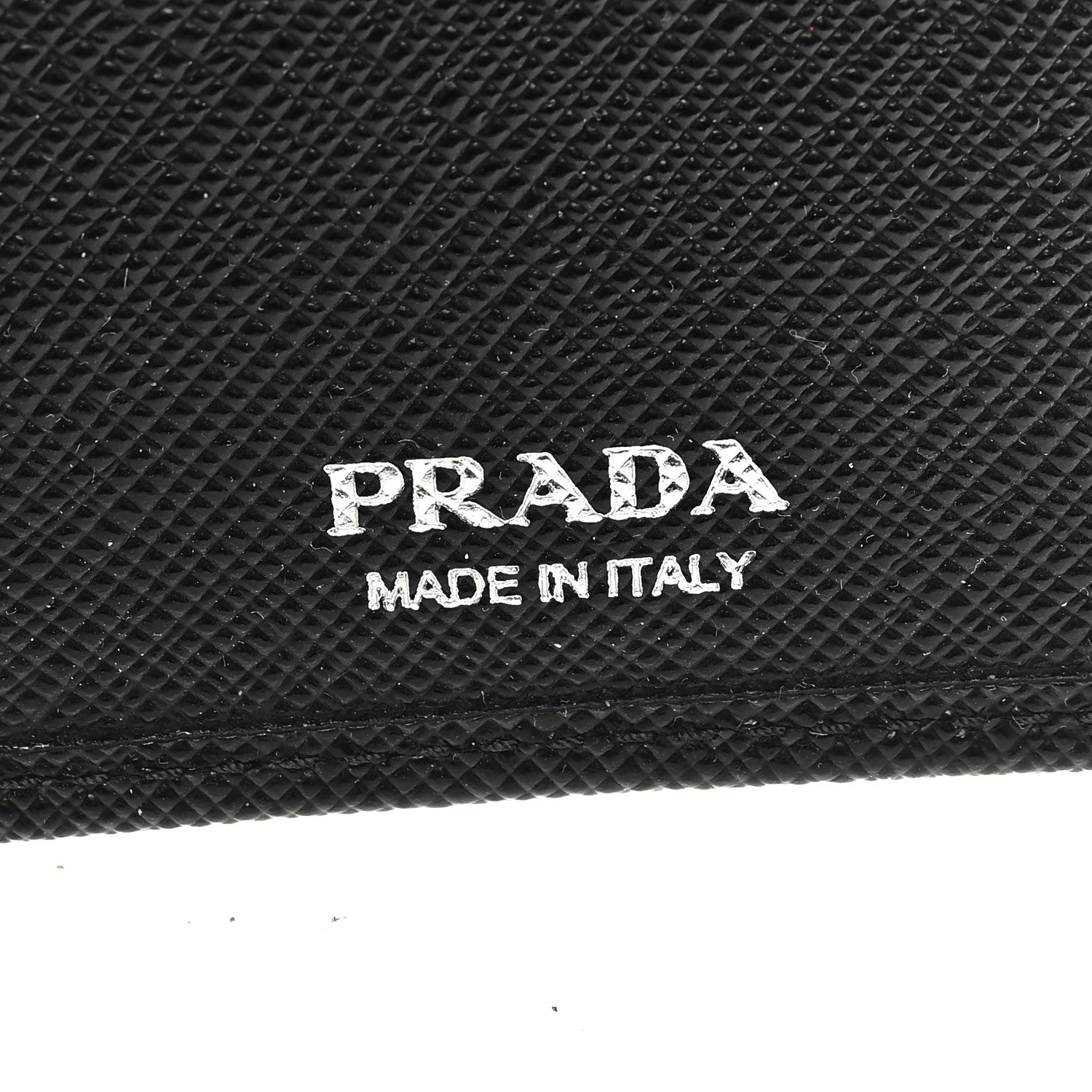 Prada Saffiano Metal Large Zip Wallet Black 6 of 7