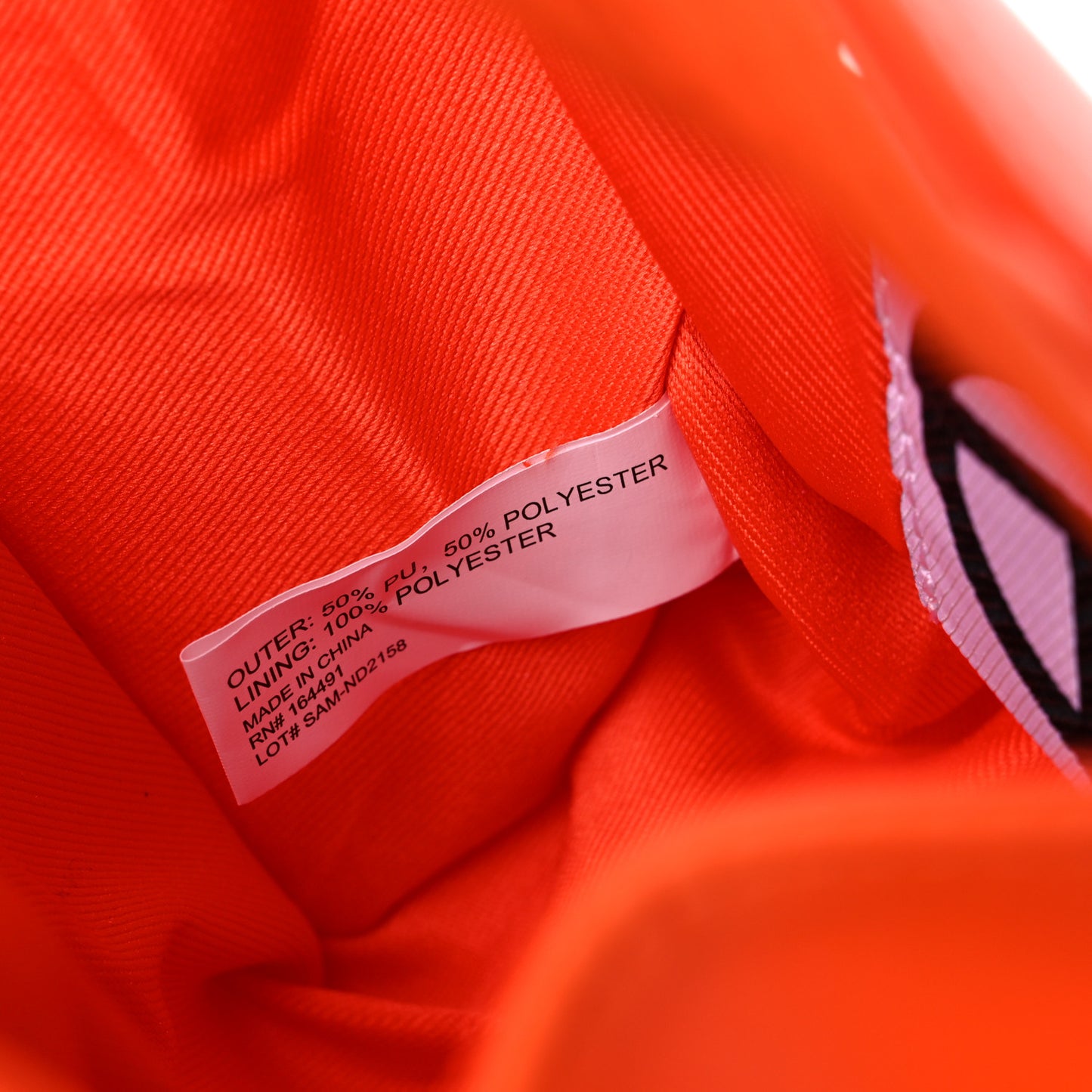 Vegan Leather Small Shopping Bag Orange