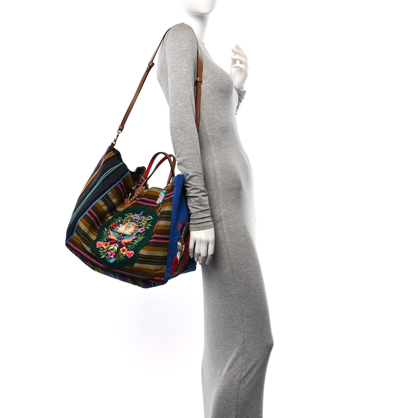 Tissu Calfskin Mexicaba Tote Multicolor
