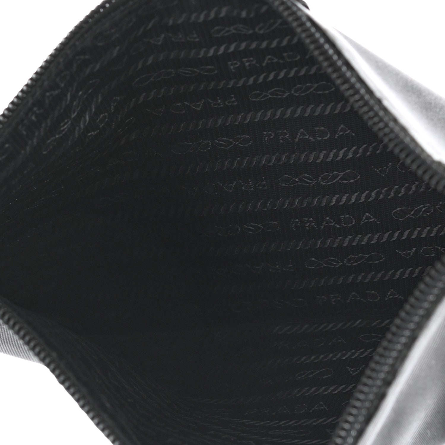 Prada Tessuto Nylon Saffiano Wristlet Black 5 of 8