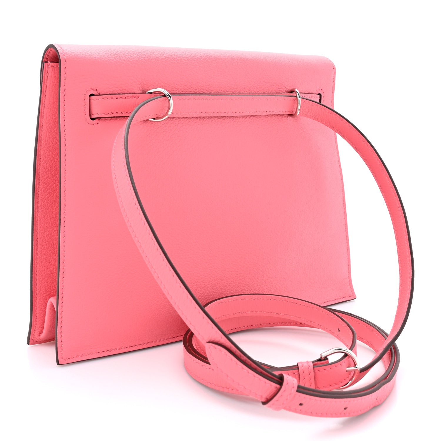 Hermes Evercolor Kelly Danse II Belt Bag Rose Azalee 3 of 12
