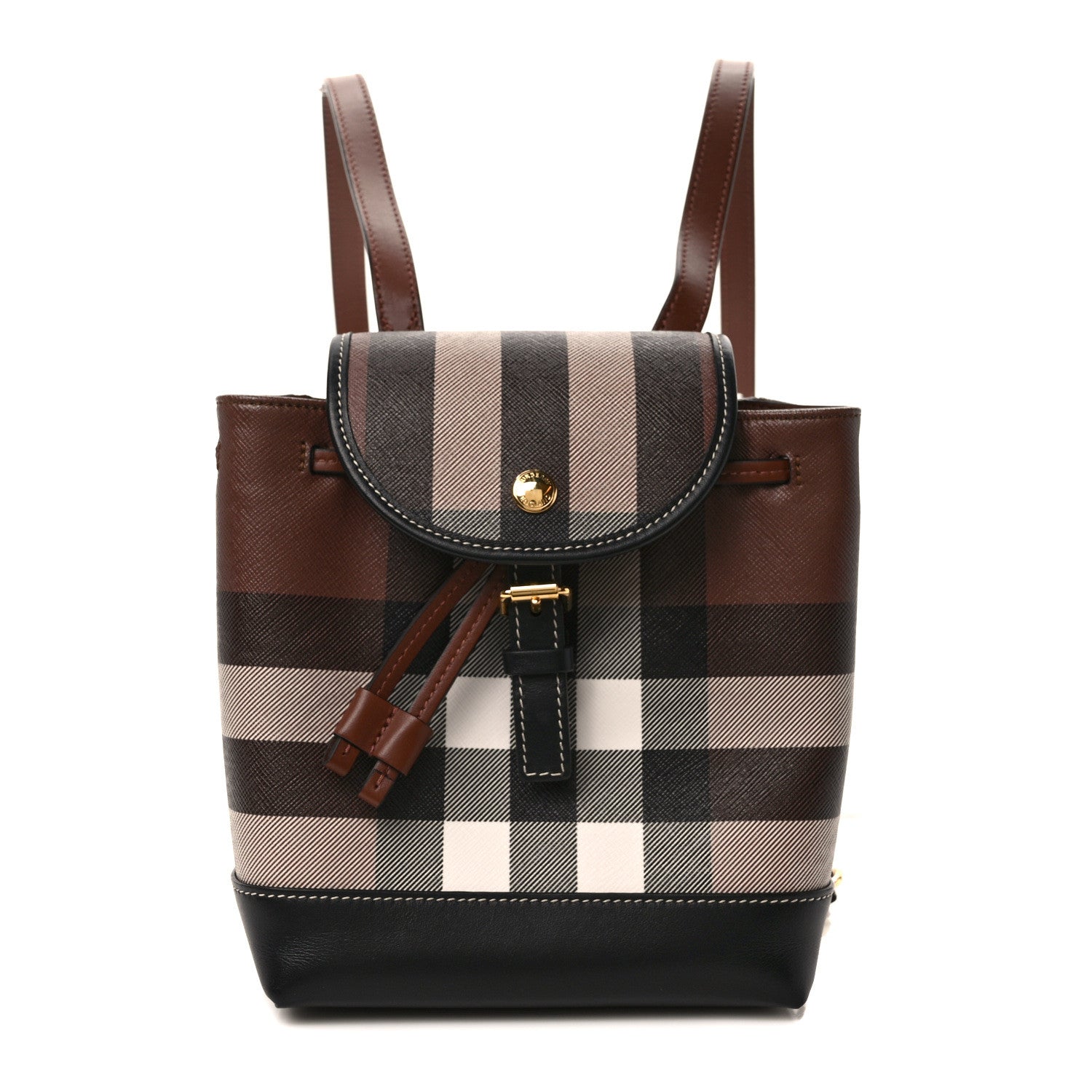 Burberry House Check Canvas Calfskin Micro Backpack Dark Birch Brown 1402934 – FASHIONPHILE