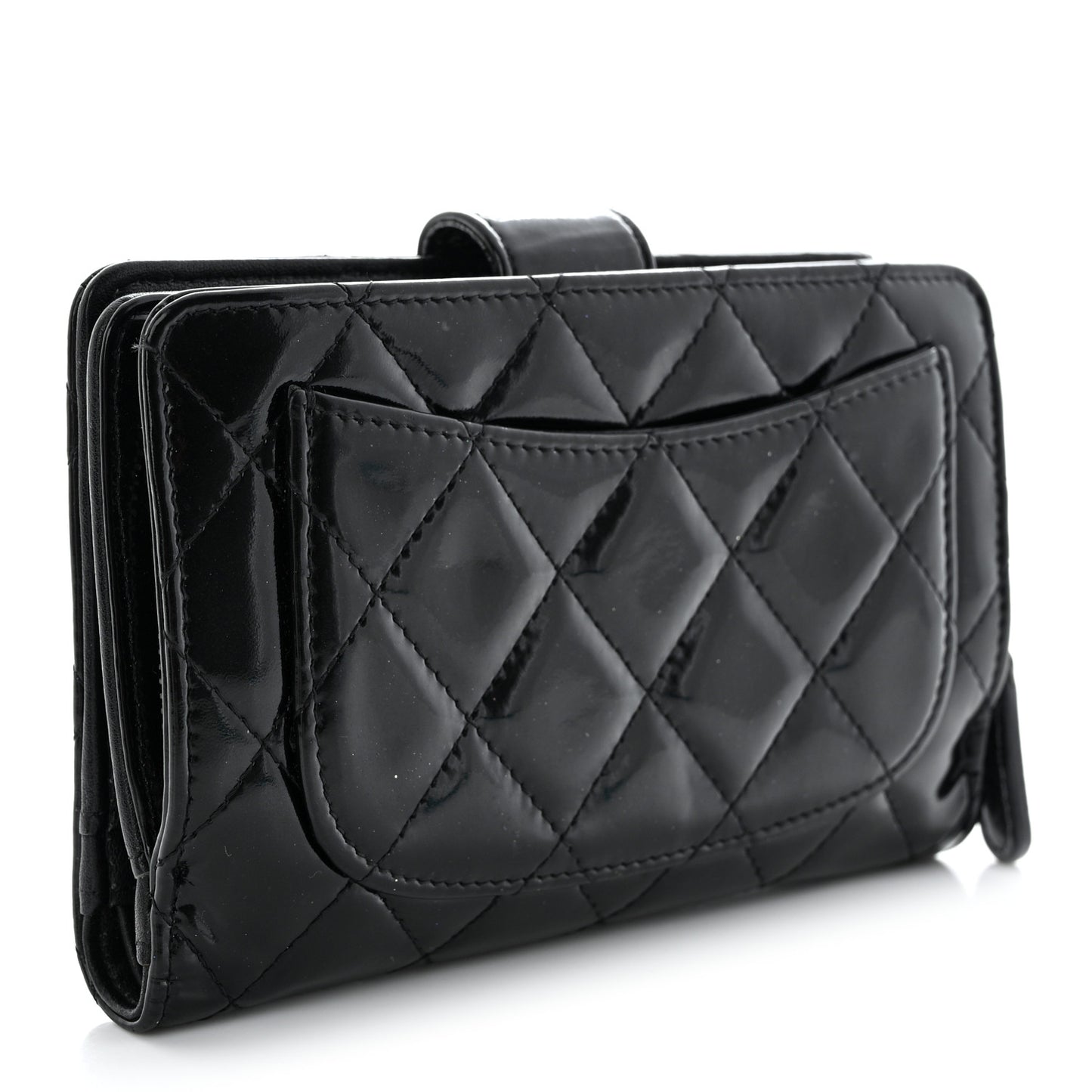 Patent CC French Wallet Black