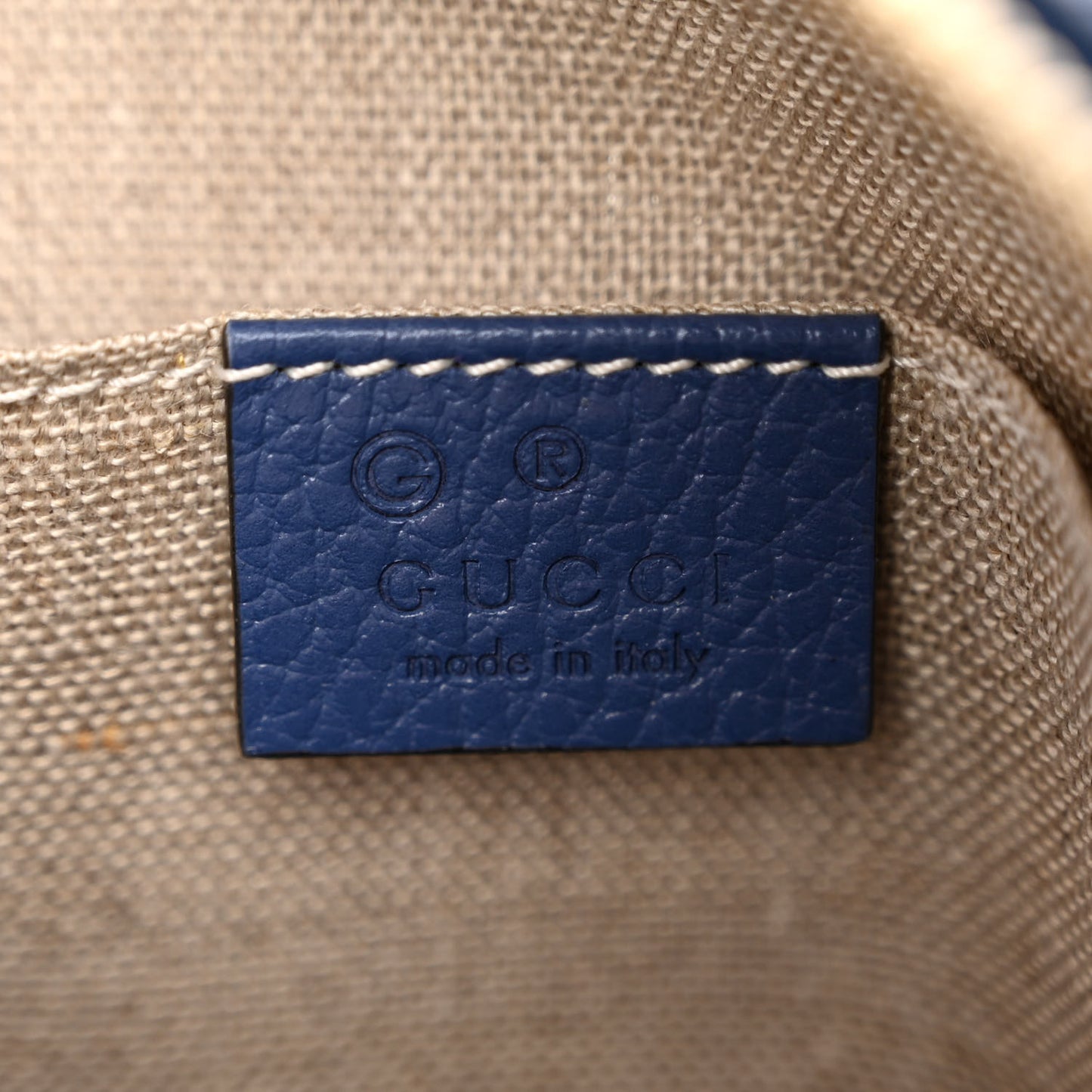 Monogram Dollar Calfskin Mini Bree Messenger Bag Beige Ebony Caspian