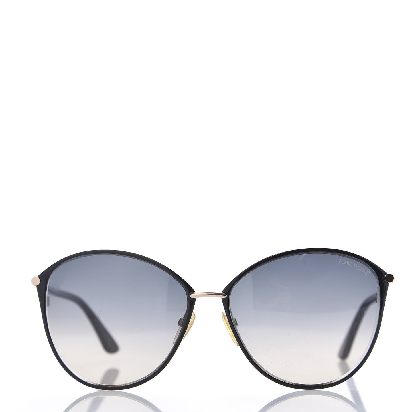 Acetate Penelope Vintage Round Sunglasses TF320 Black