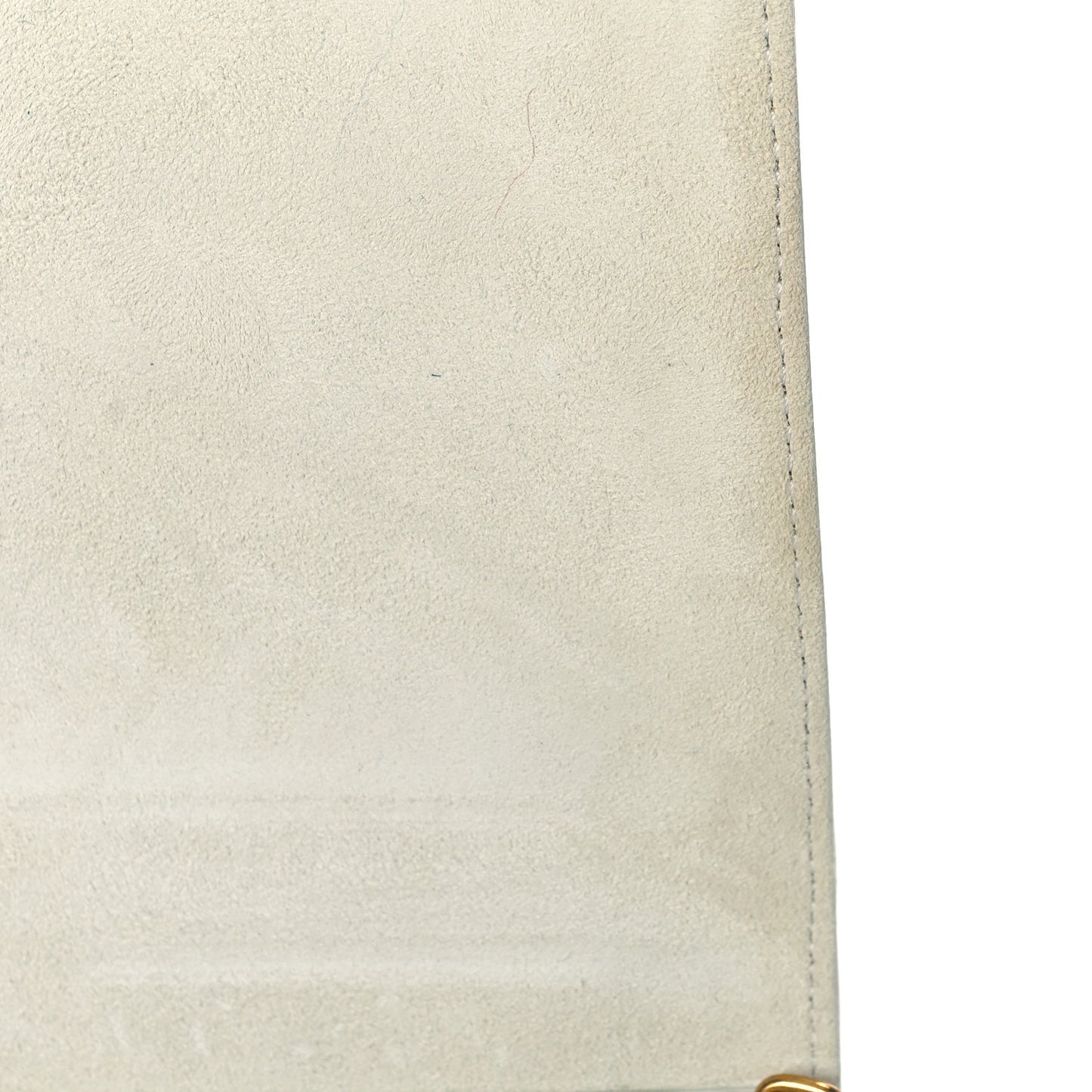 Calfskin Studded Diorama Wallet on Chain Pouch Off White