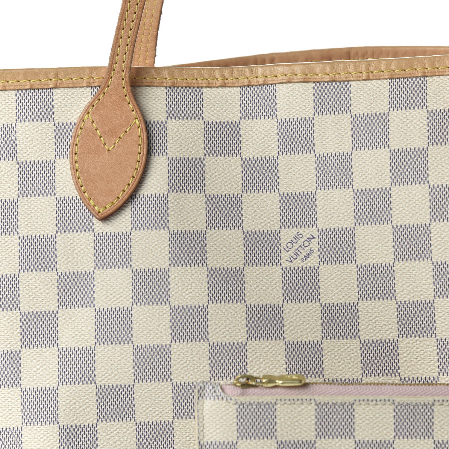 Louis Vuitton Damier Azur Neo Neverfull MM Rose Ballerine 10 of 10