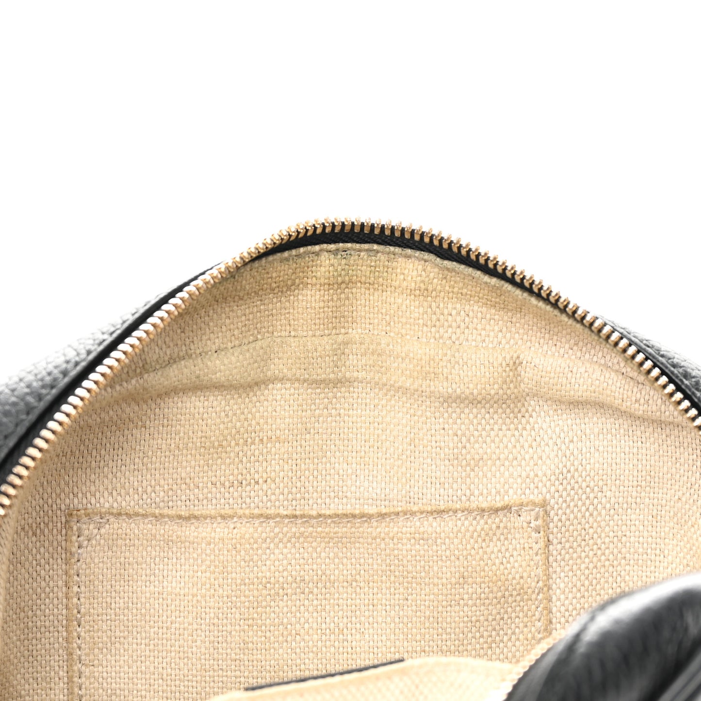 Pebbled Calfskin Small Soho Disco Bag Black